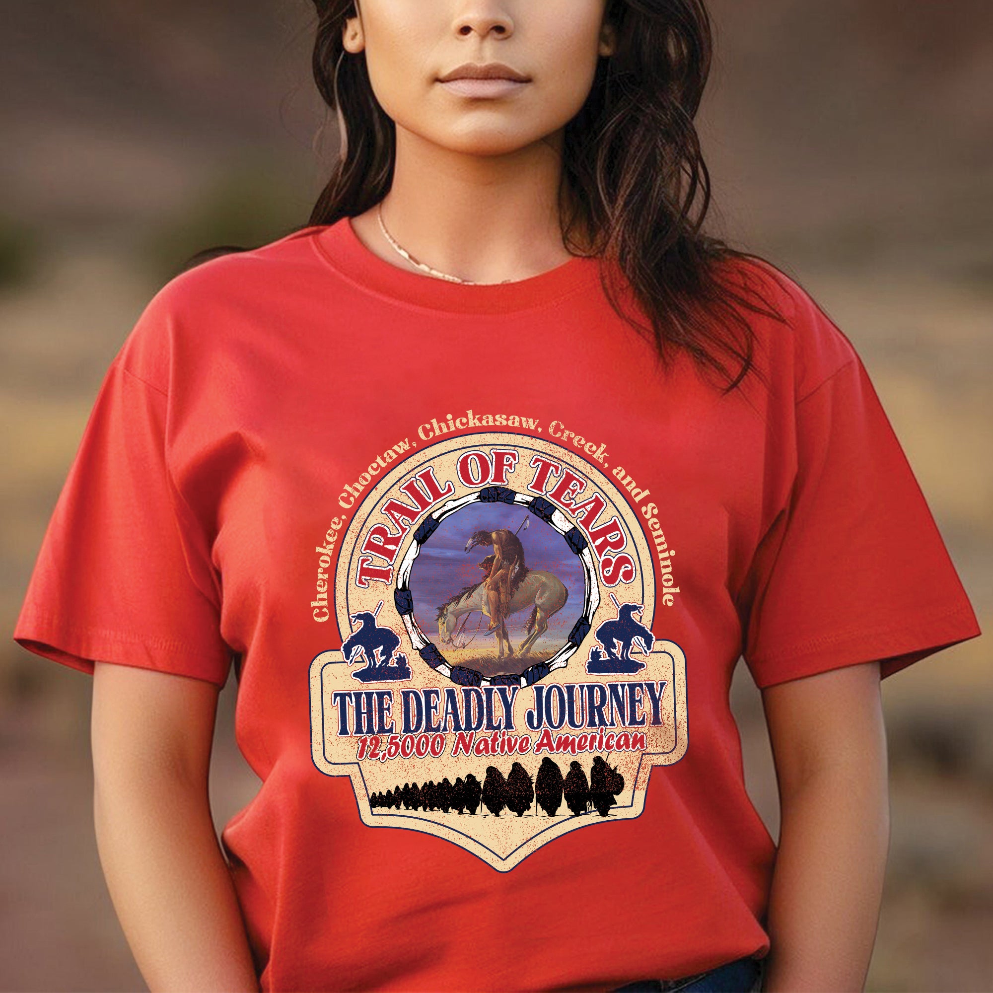 Trail of Tears The Deadly Journey 12,5000 Native American Unisex T-Shirt/T-Shirt V-Neck/Hoodie/Sweatshirt