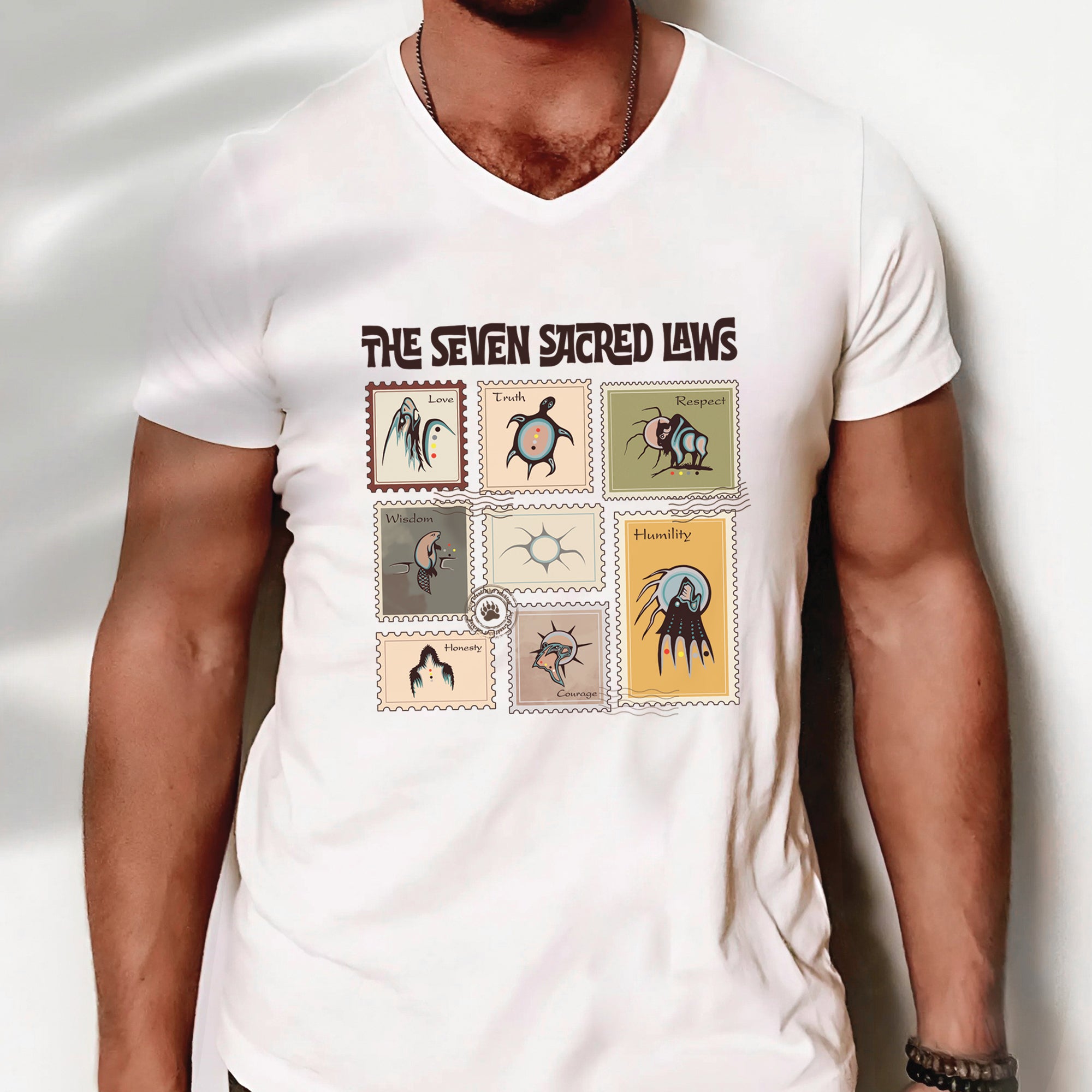 The Seven Sacred Laws Native American Indigenous Culture Unisex T-Shirt/T-Shirt V-Neck/Hoodie/Sweatshirt 187