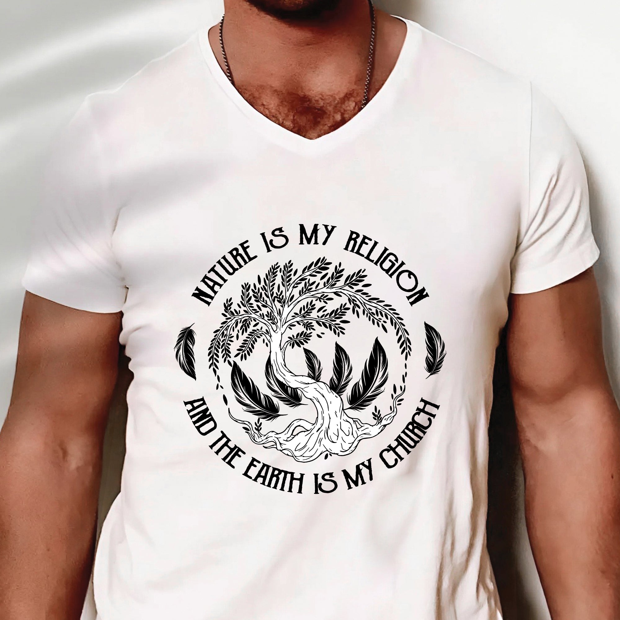 Nature Is My Religion And The Earth Is My Church Unisex T-Shirt/T-Shirt V-Neck/Hoodie/Sweatshirt - N35