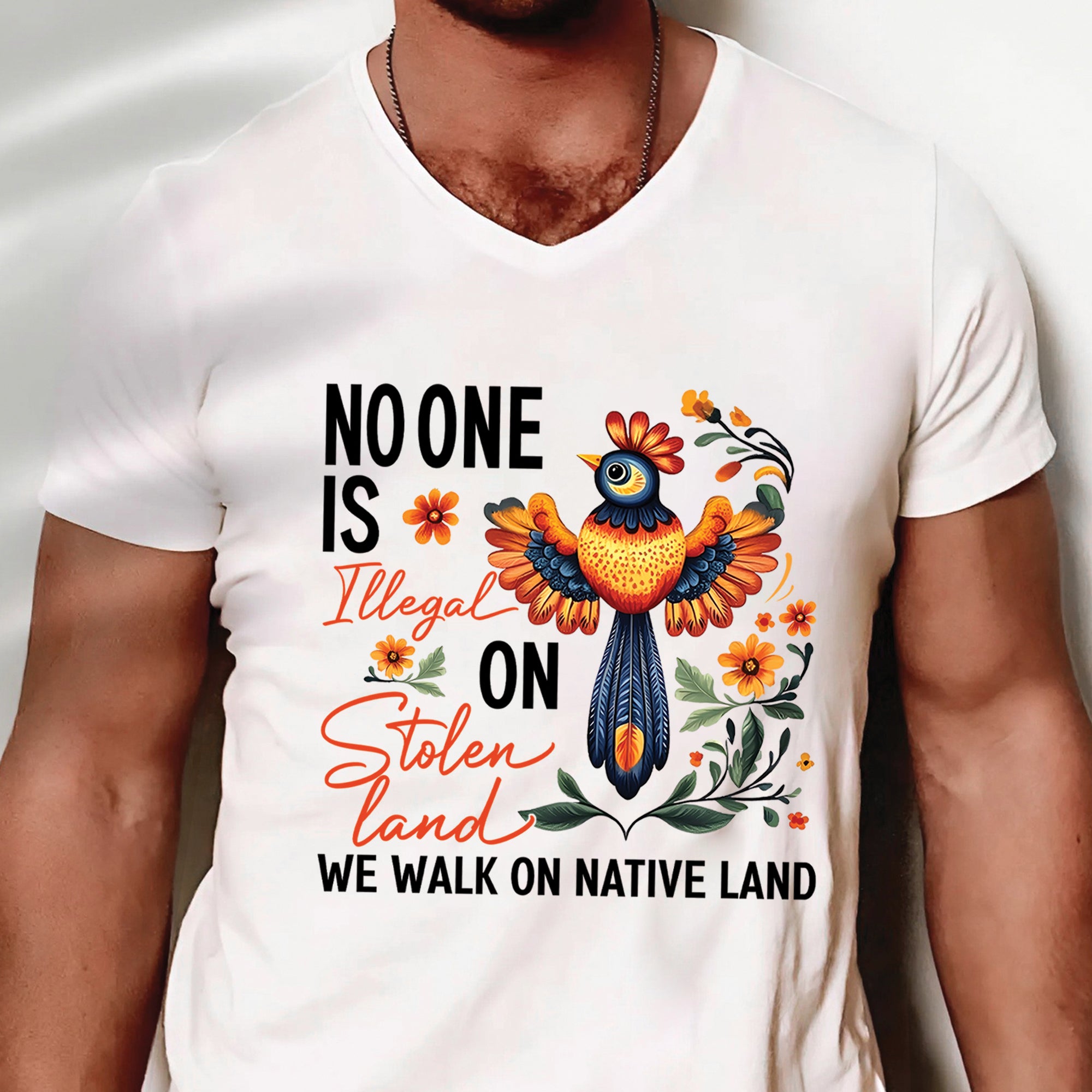 No One Is Illegal On Stolen Land - Unisex T-Shirt/T-Shirt V-Neck/Hoodie/Sweatshirt N57