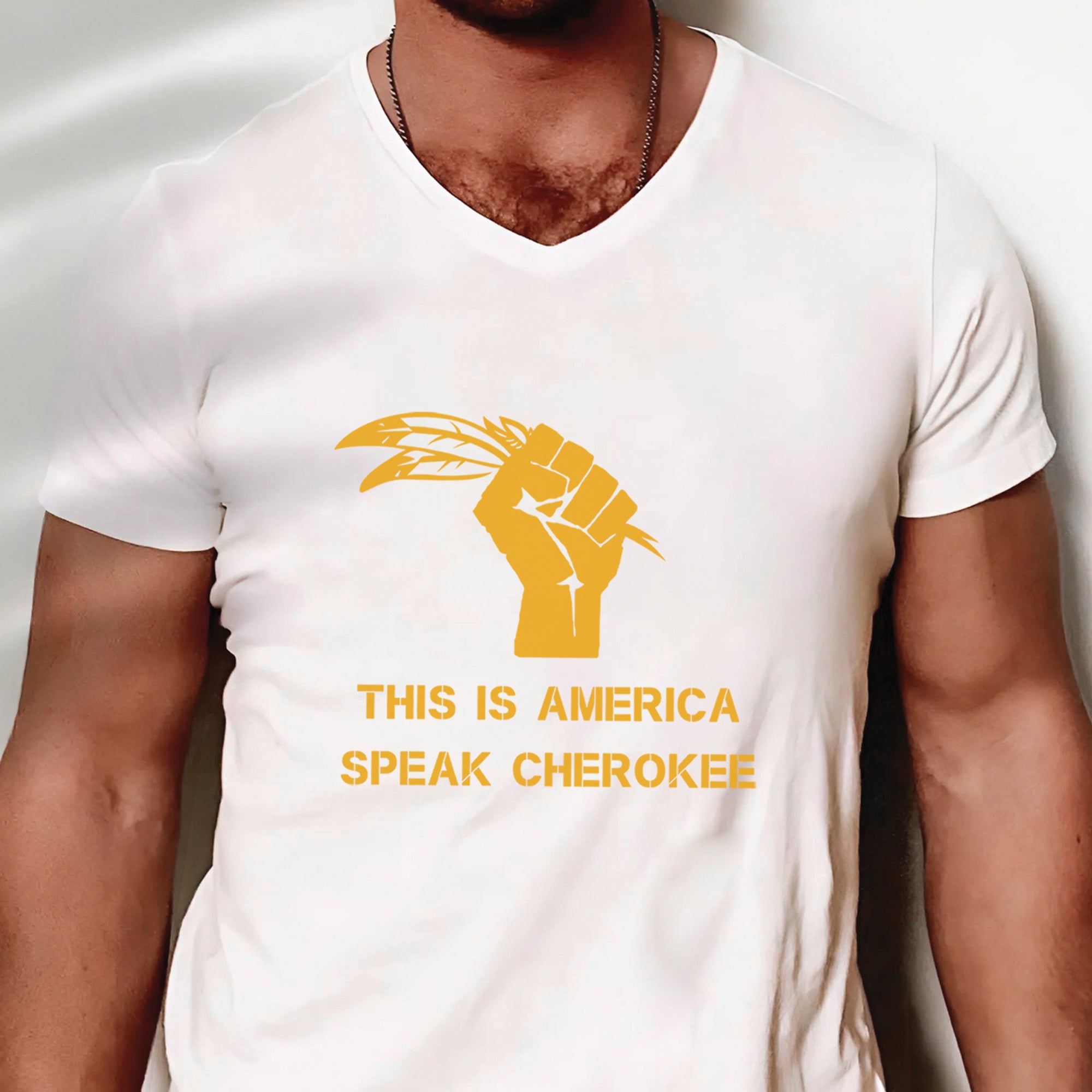 This Is American Speak Cherokee Unisex T-Shirt/T-Shirt V-Neck/Hoodie/Sweatshirt N38
