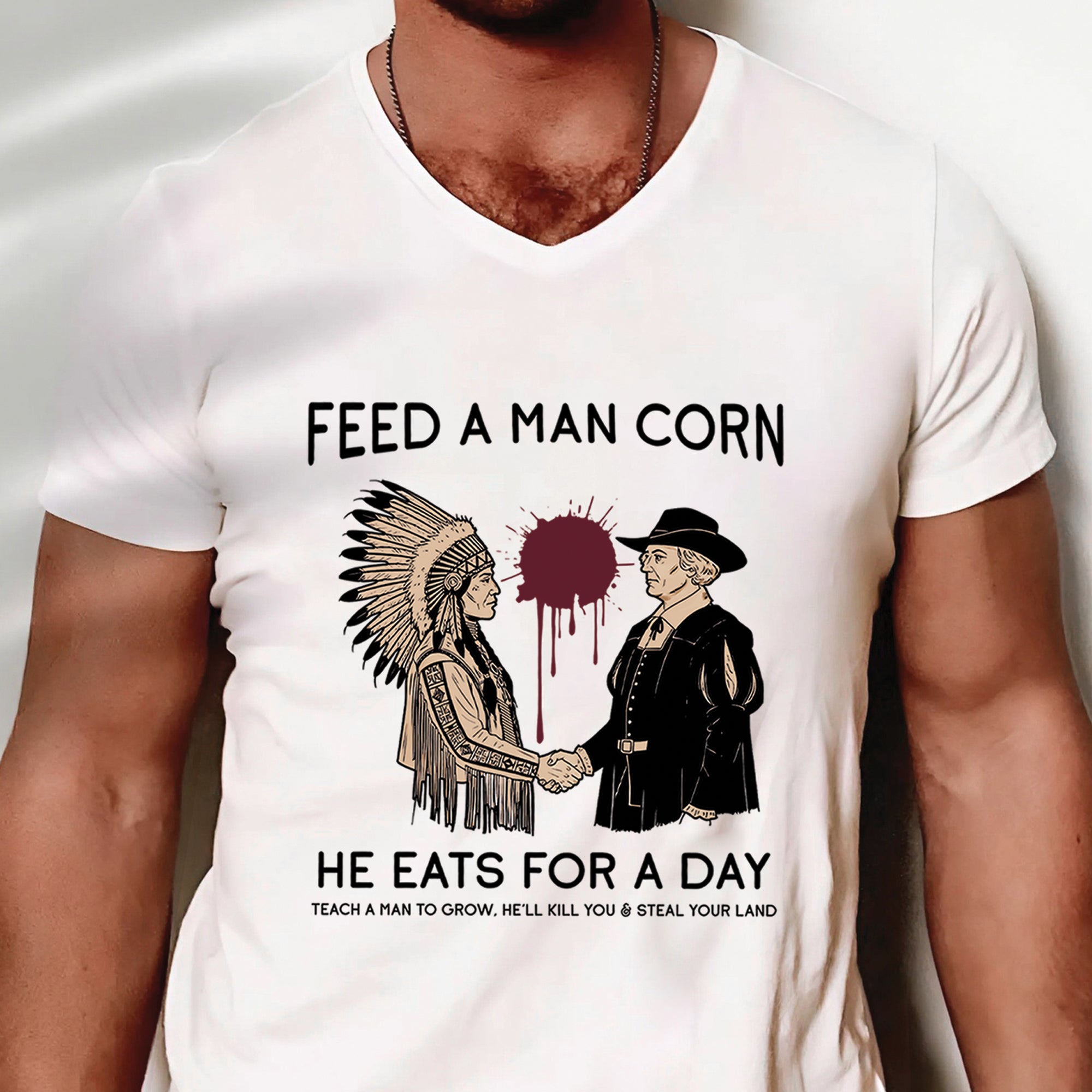 Feed A Man Corn Unisex T-Shirt/T-Shirt V-Neck/Hoodie/Sweatshirt
