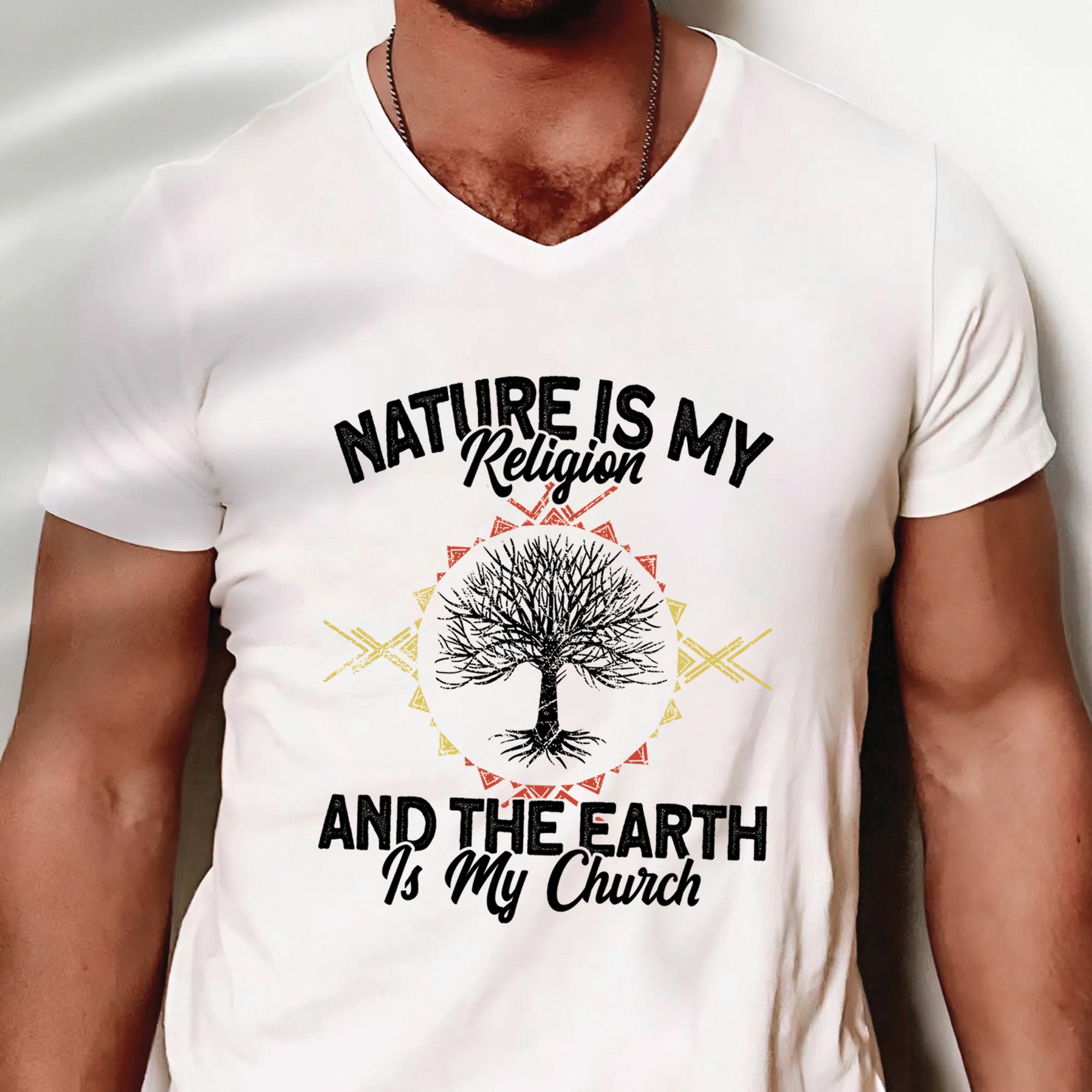 Nature Is My Religion And The Earth Is My Church Unisex T-Shirt/T-Shirt V-Neck/Hoodie/Sweatshirt - N33