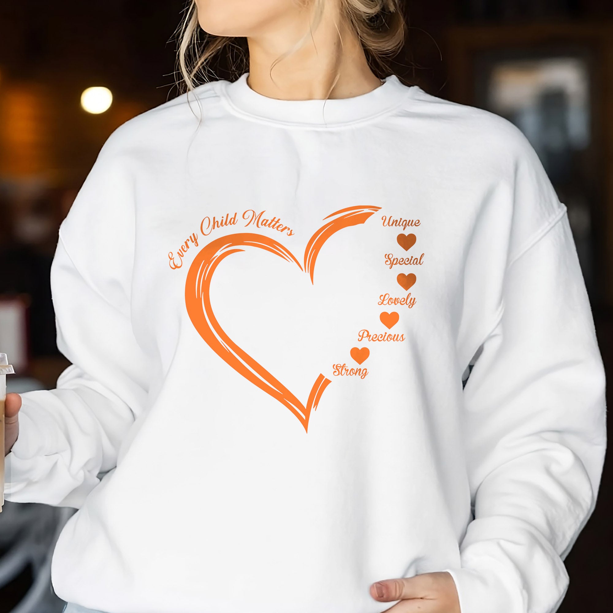 Every Child Matters Orange Heart Native American Unisex T-Shirt/Hoodie/Sweatshirt - Custom Design