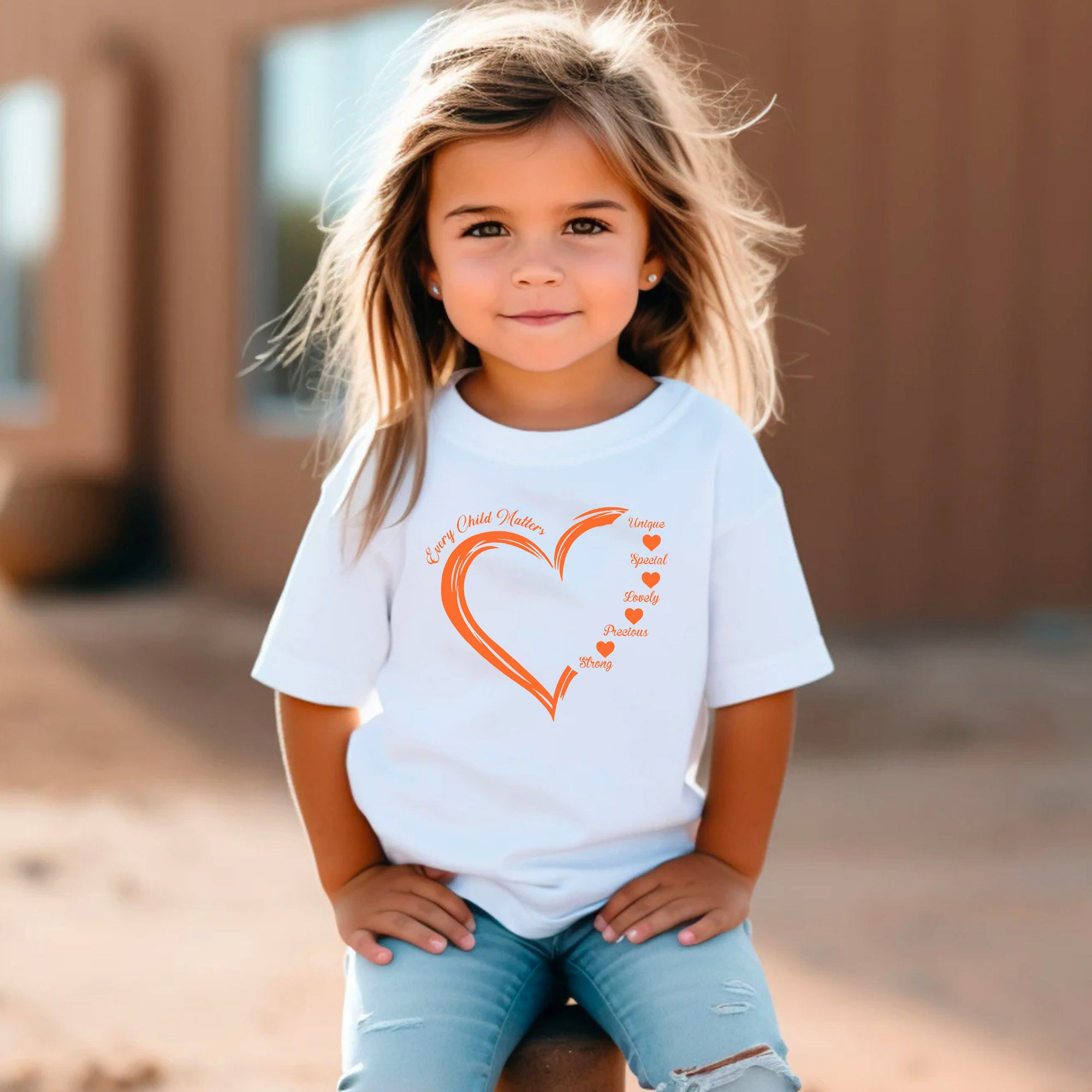 Every Child Matters Orange Heart Native American Unisex T-Shirt/Hoodie/Sweatshirt - Custom Design