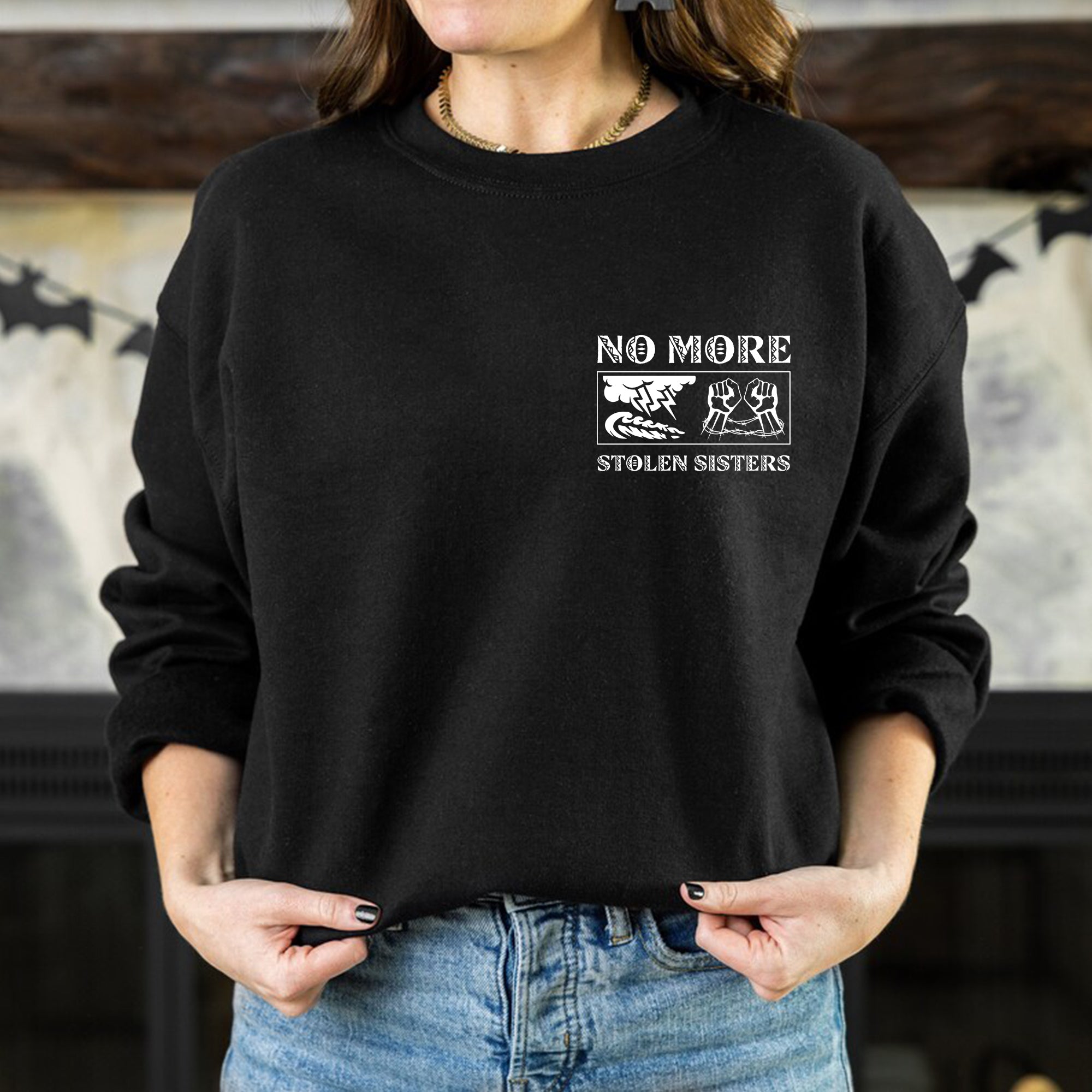 No More Stolen Sisters MMIW - Unisex T-Shirt/T-Shirt V-Neck/Hoodie/Sweatshirt - Two Sides