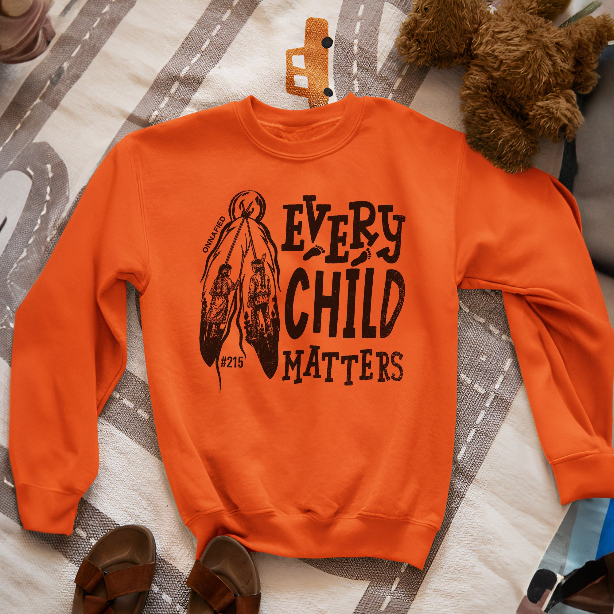 Every Child Matters Orange Shirt – #215 Native Children Never Forgotten Unisex T-shirt/Hoodie/Sweatshirt