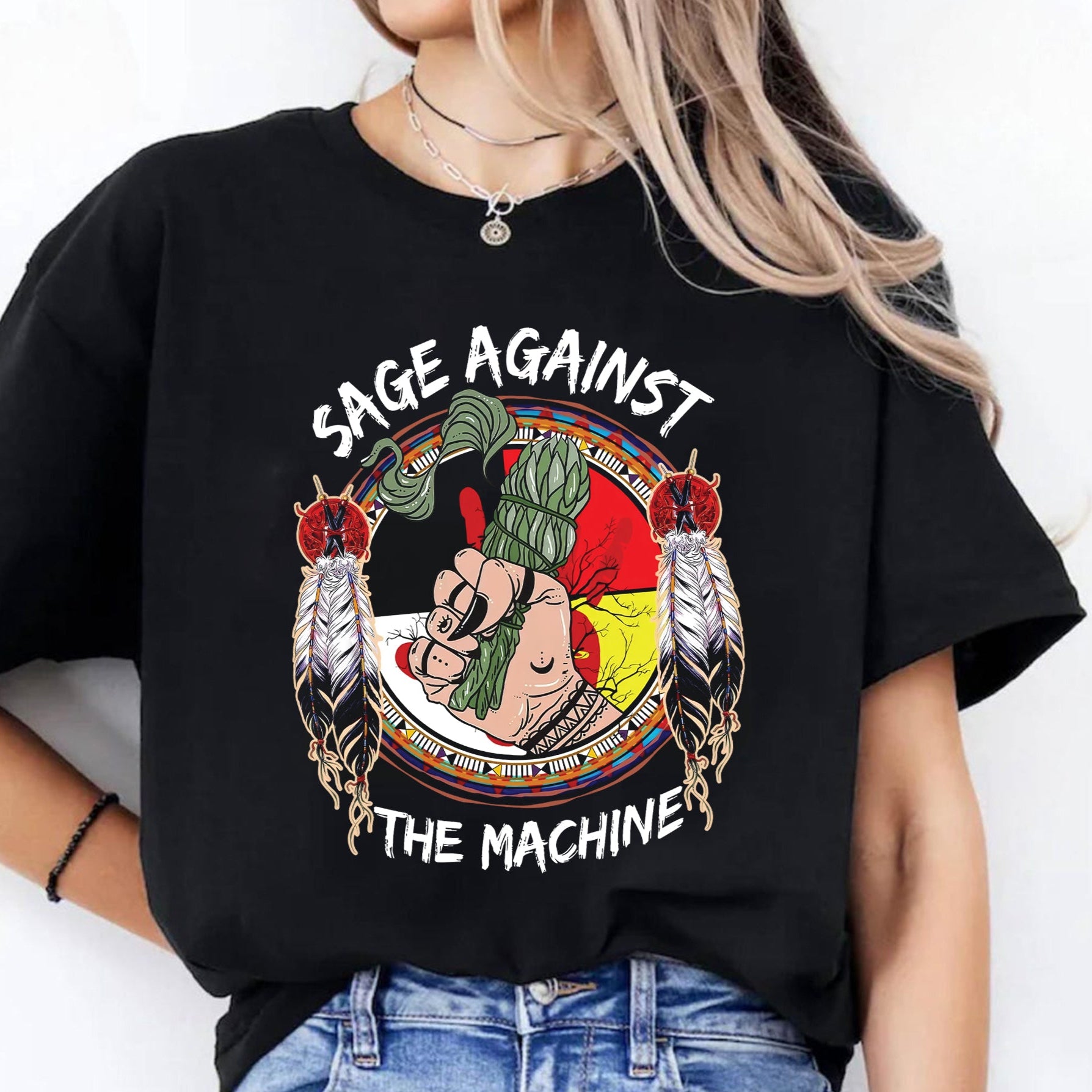 Sage Against The Machine Unisex T-Shirt/T-Shirt V-Neck/Hoodie/Sweatshirt
