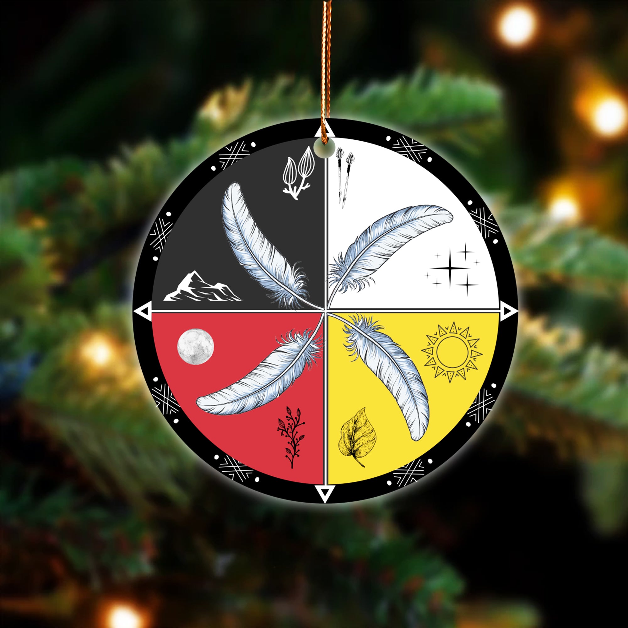 Four Directions Feather Native American - Unique Christmas Gift Decor Flat Acrylic