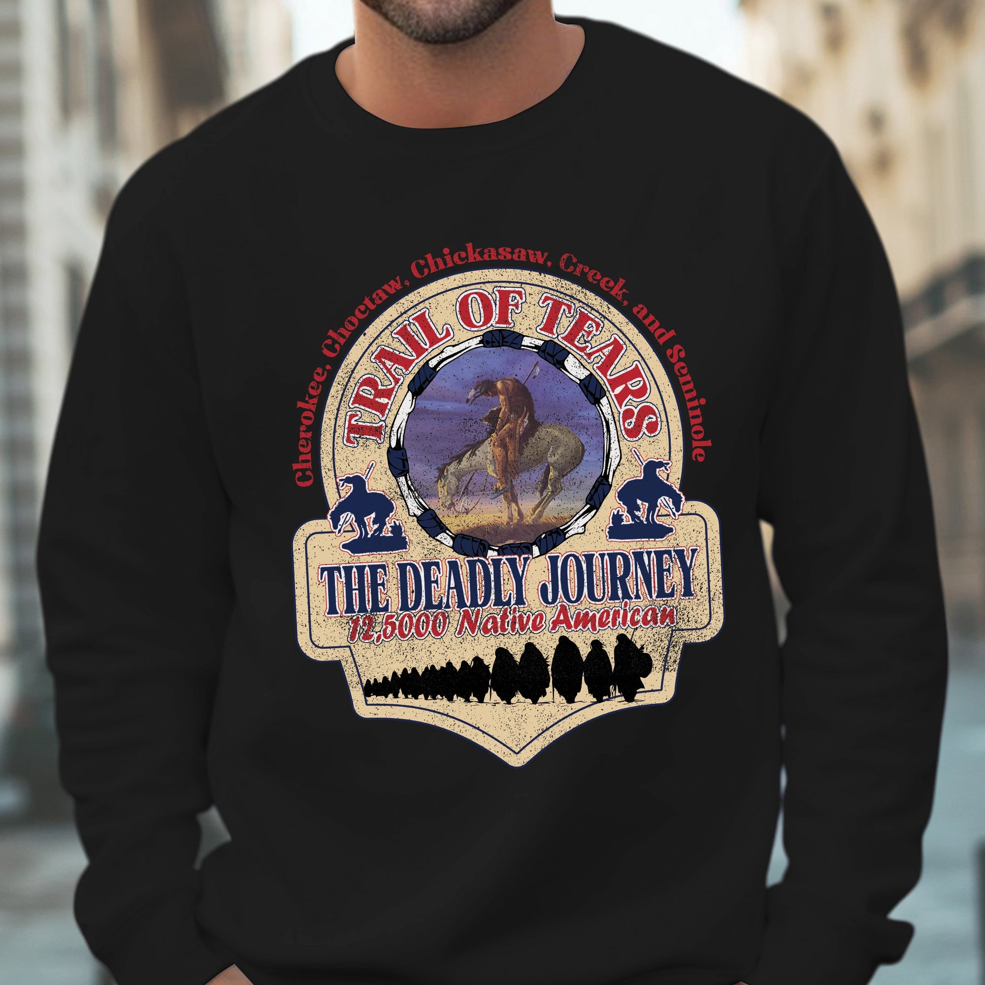 Trail of Tears The Deadly Journey 12,5000 Native American Unisex T-shirt/T-shirt V-Neck/Hoodie/Sweatshirt