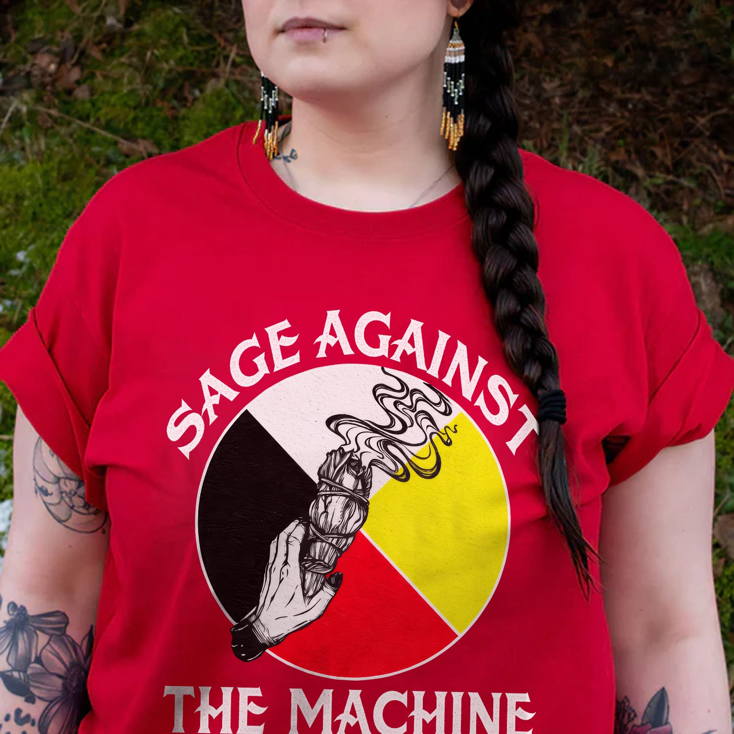 Sage Against The Machine Spiritual Power and Resistance Unisex T-shirt/T-shirt V-Neck/Hoodie/Sweatshirt 363