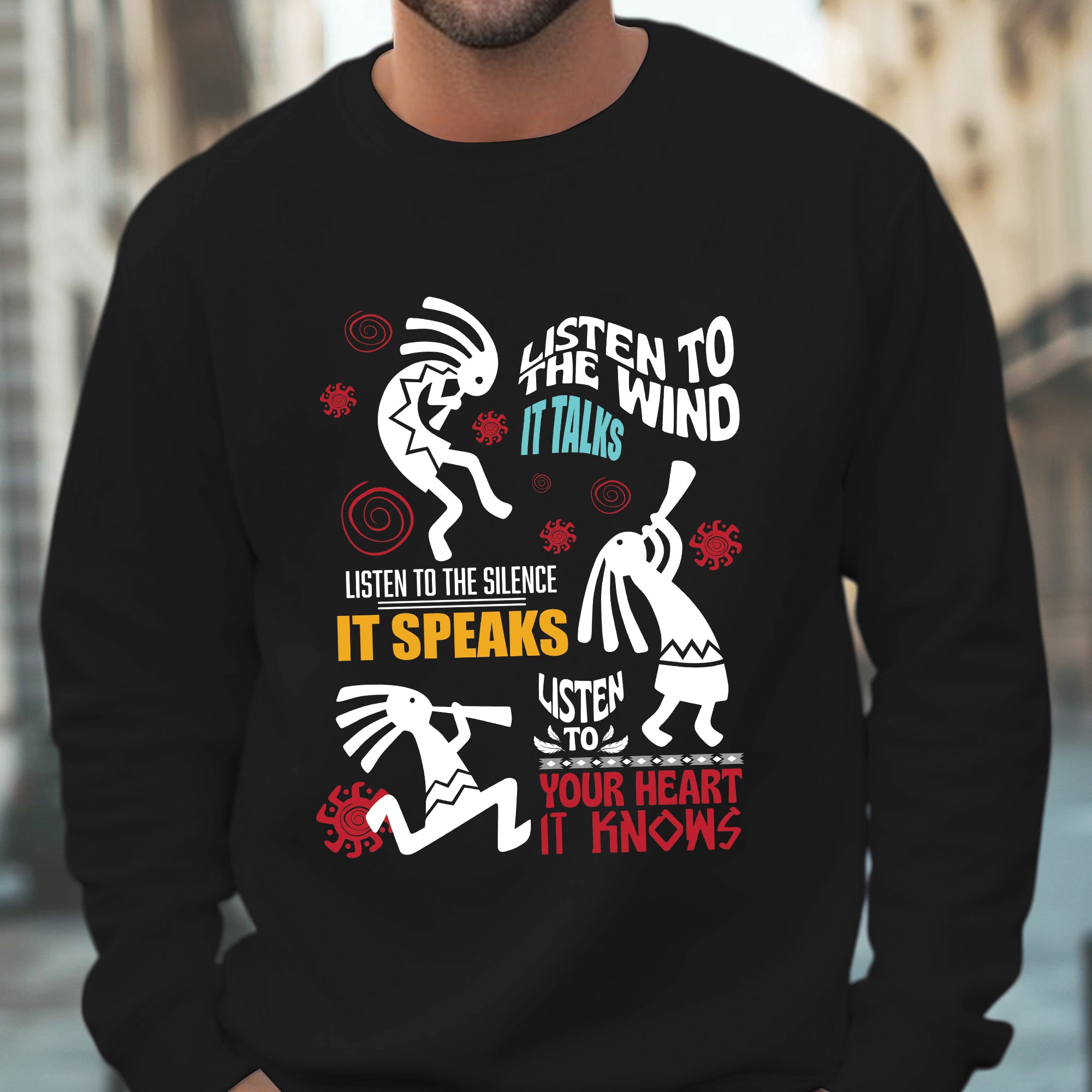 Listen to the Wind It Talks Native American Indigenous Spiritual Unisex T-shirt/T-shirt V-neck/Hoodie/Sweatshirt
