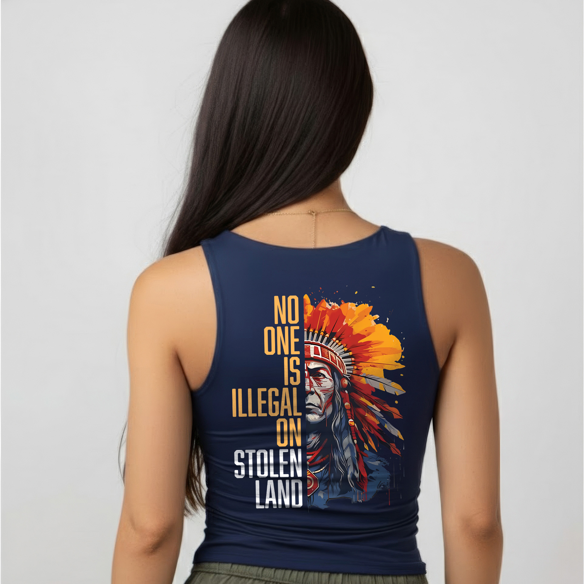 [Two Sides] No One Is Illegal On Stolen Land Unisex Tank Top/Long Sleeve/Hoodie Zip