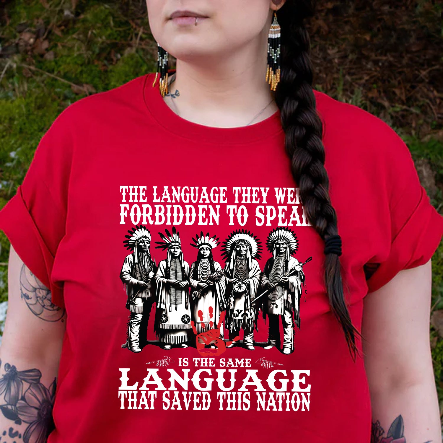 The Language They Were Forbidden To Speak – Unisex T-Shirt/T-Shirt V-Neck/Hoodie/Sweatshirt