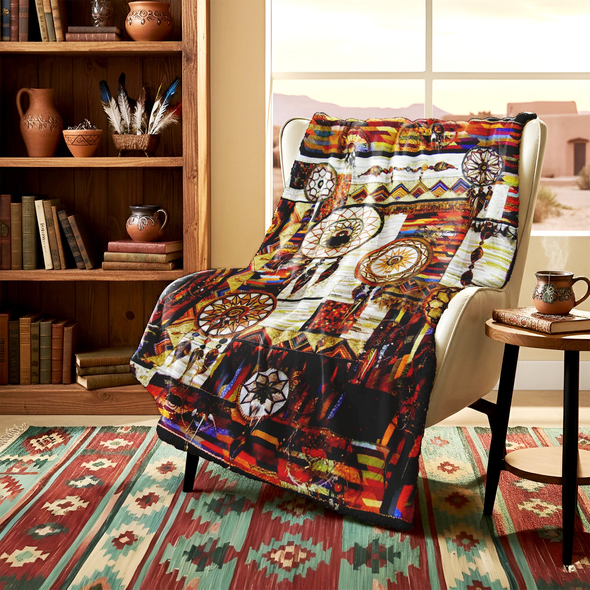 Native American Dreamcatcher Soft And Warm Premium Fleece Blanket
