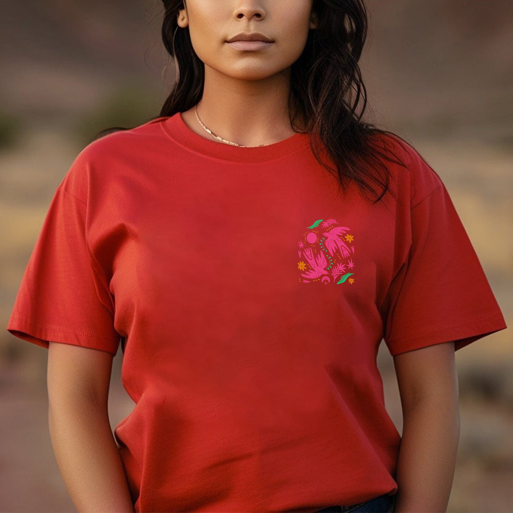 [Two Sides] No One Is Illegal On Stolen Land. We Walk On Native Land Style 2 - Two Sides Unisex T-Shirt/T-Shirt V-Neck/Hoodie/Sweatshirt