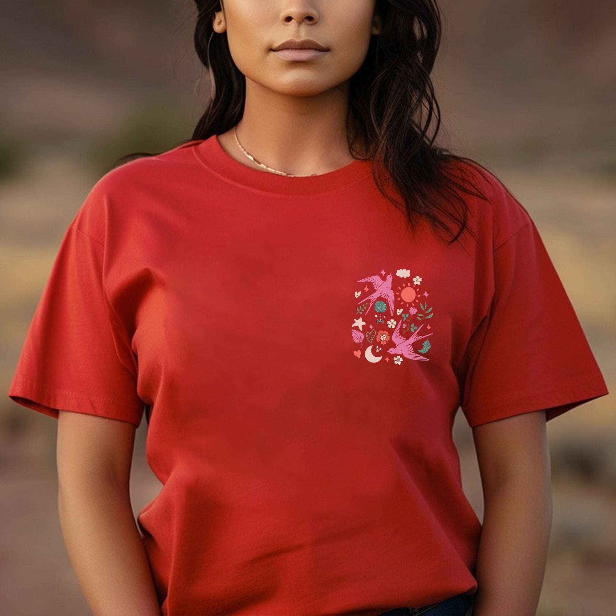 No One Is Illegal on Stolen Land We Walk on Native Land Unisex T-shirt/V-neck T-shirt/Hoodie/Sweatshirt Two Sides N316