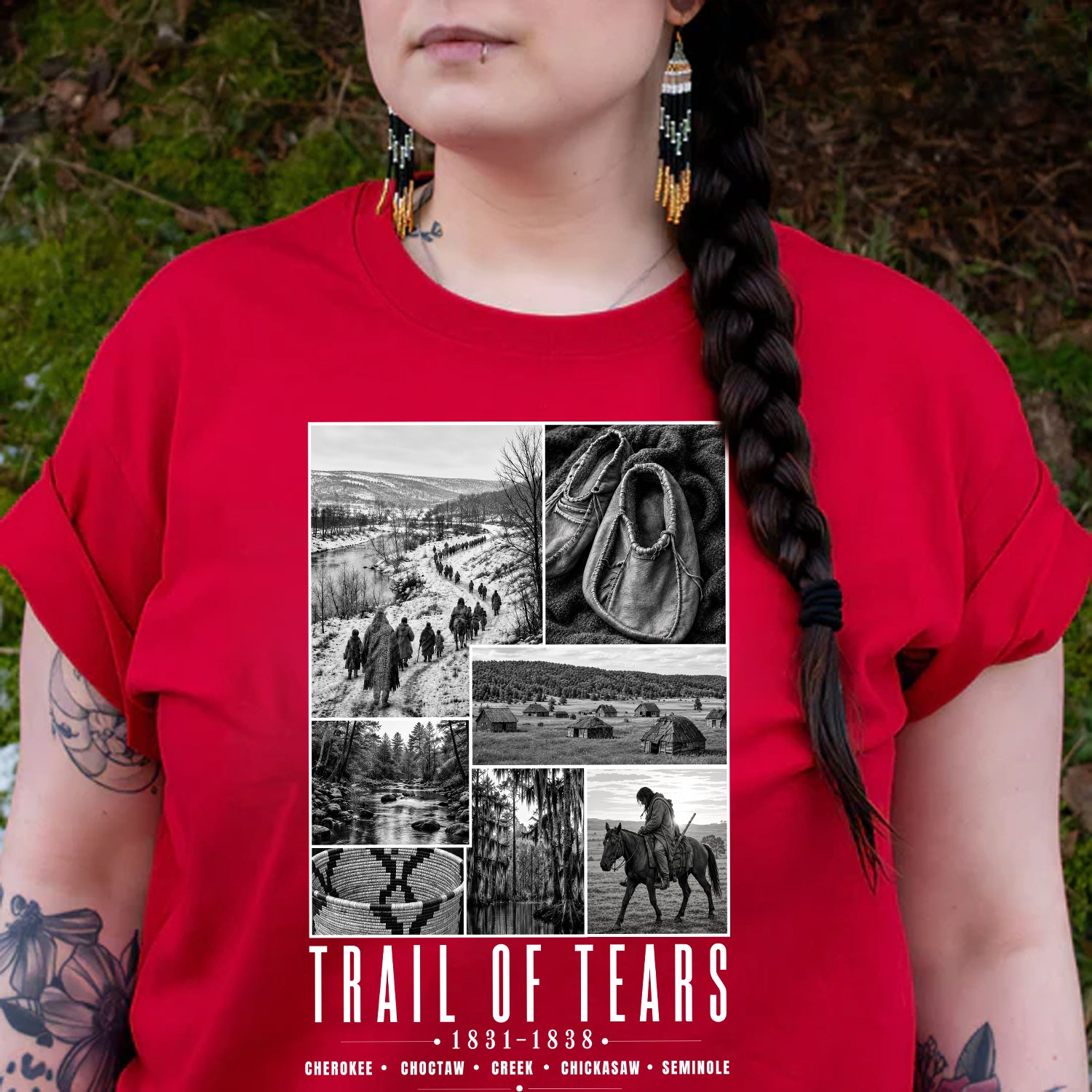 Trail of Tears Remembrance – Native American History & Heritage Unisex T-shirt/T-shirt V-neck/Hoodie/Sweatshirt