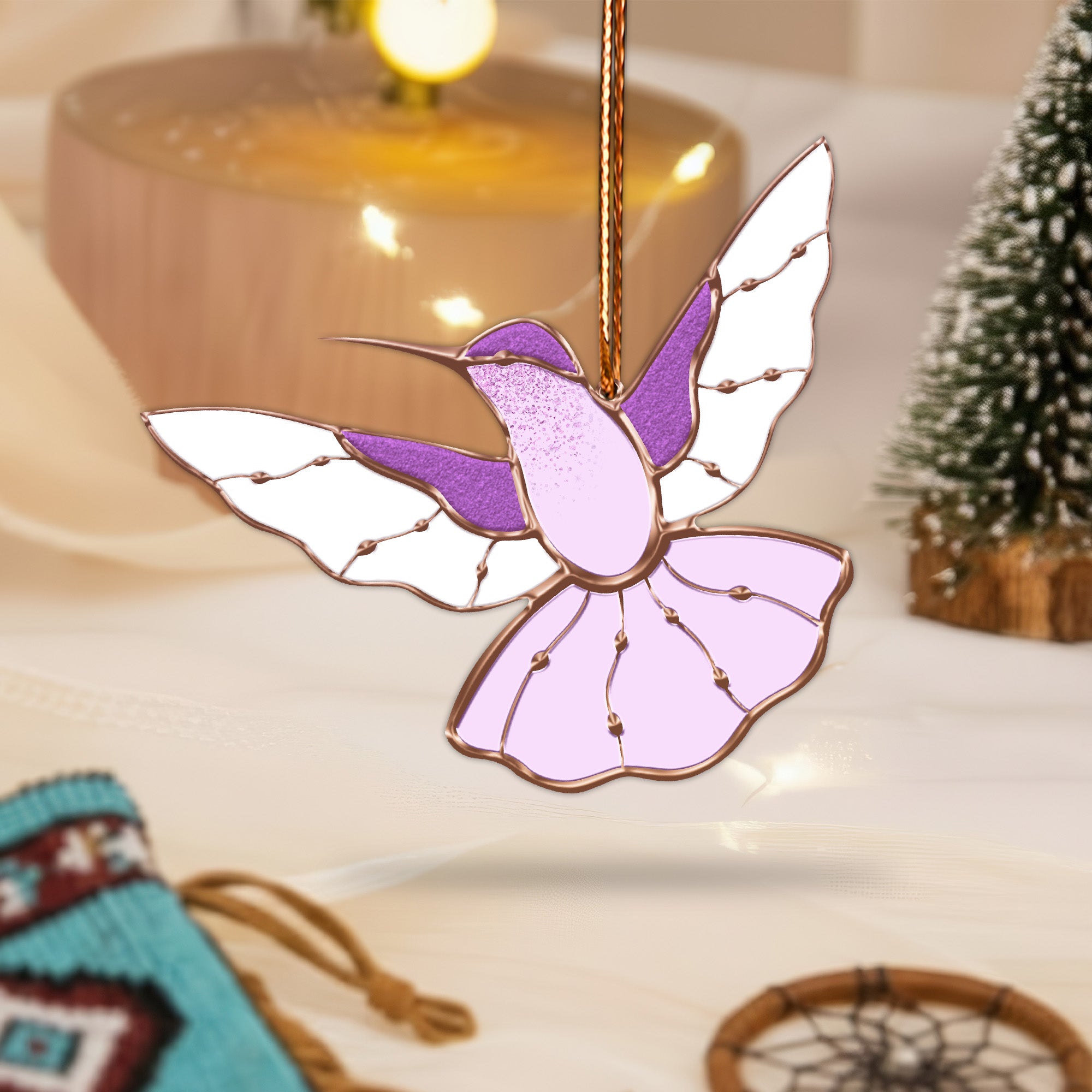 Sacred Spirit Hummingbird Ornament Unique Christmas Gift Decor Flat Acrylic