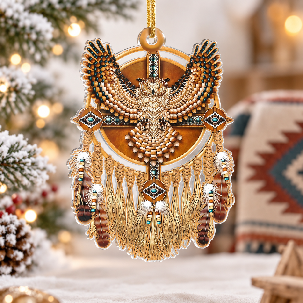 Owl Feather Native American - Unique Gift Decor Flat Acrylic