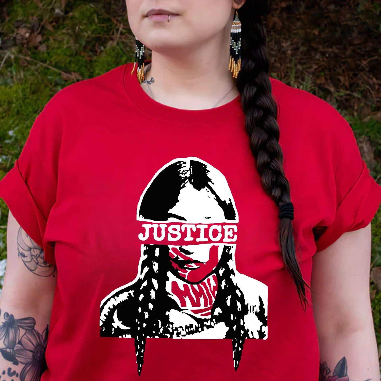 JUSTICE FOR MMIW - Unisex T-Shirt/T-Shirt V-Neck/Hoodie/Sweatshirt