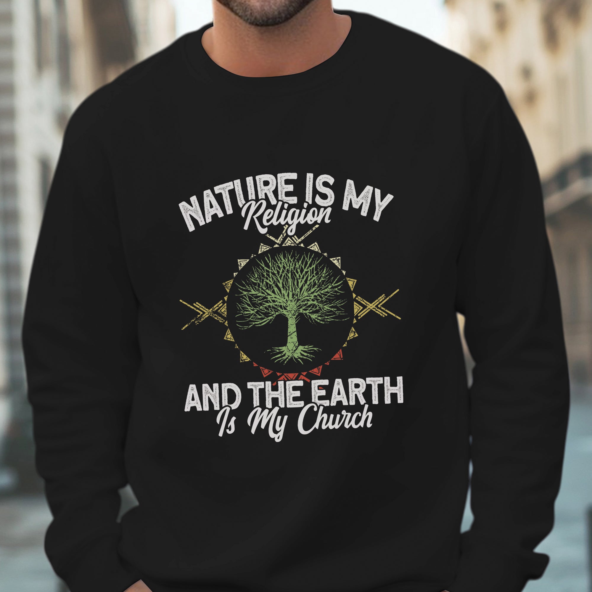 Nature Is My Religion And The Earth Is My Church Unisex T-Shirt/T-Shirt V-Neck/Hoodie/Sweatshirt - N33