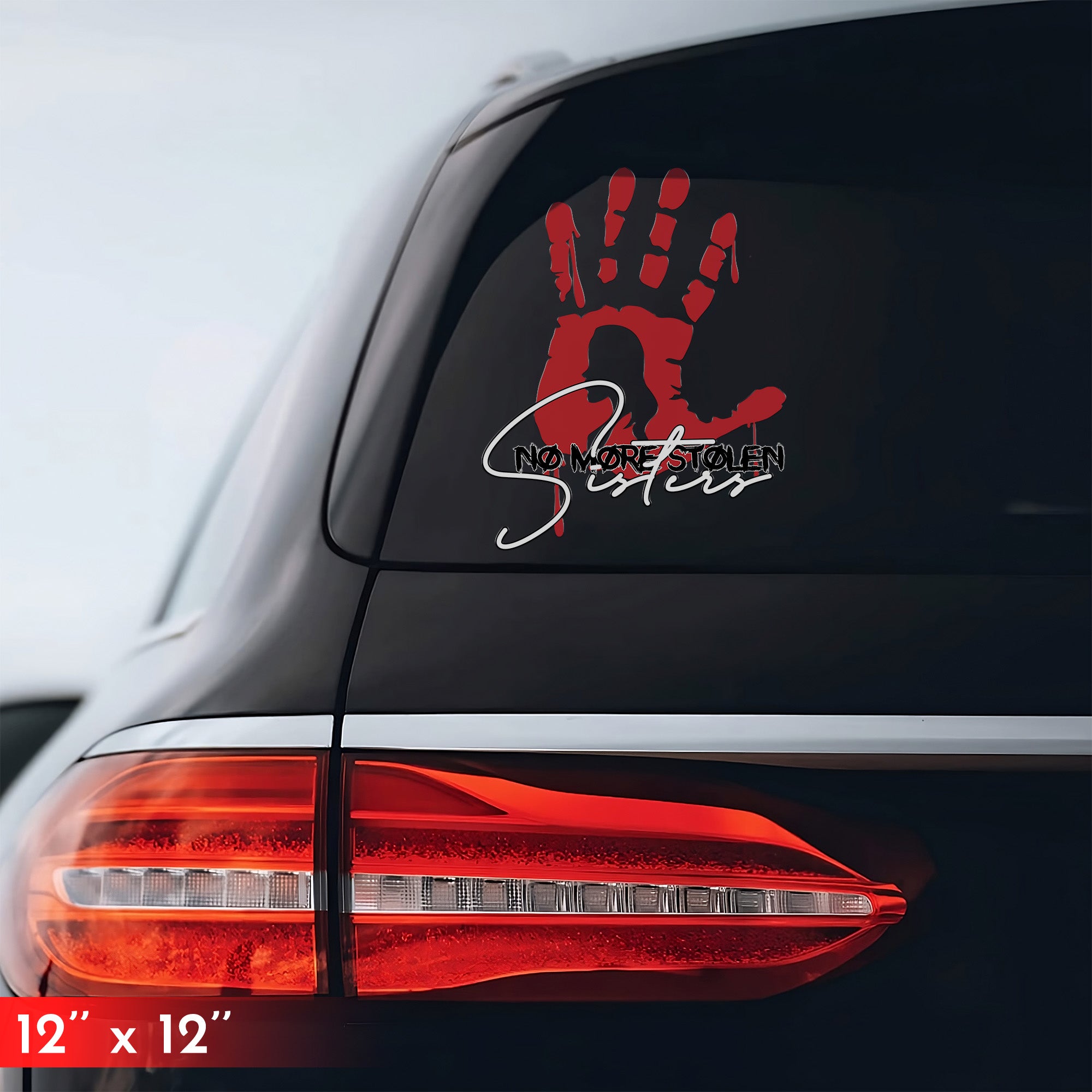No More Stolen Sisters Red Hand Decal - MMIW Awareness