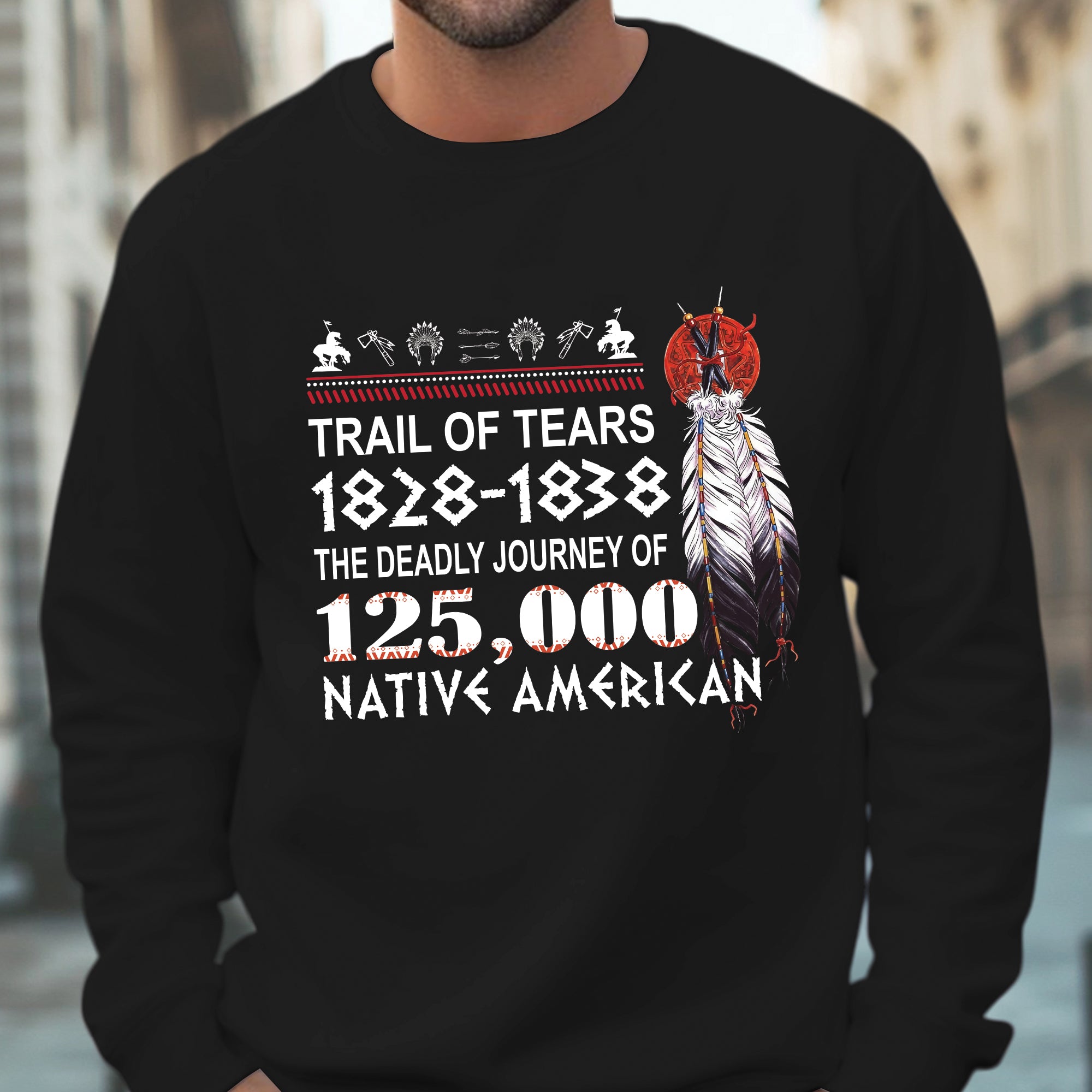 Trail of Tears 1828–1838 – The Deadly Journey of 125,000 Native American Lives Unisex T-shirt/T-shirt V-neck/Hoodie/Sweatshirt