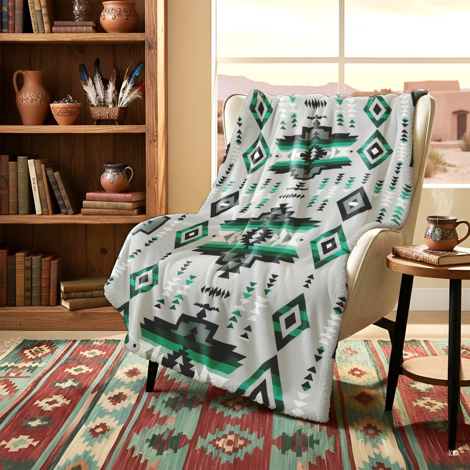 Emerald Horizon Soft And Warm Fleece Blanket