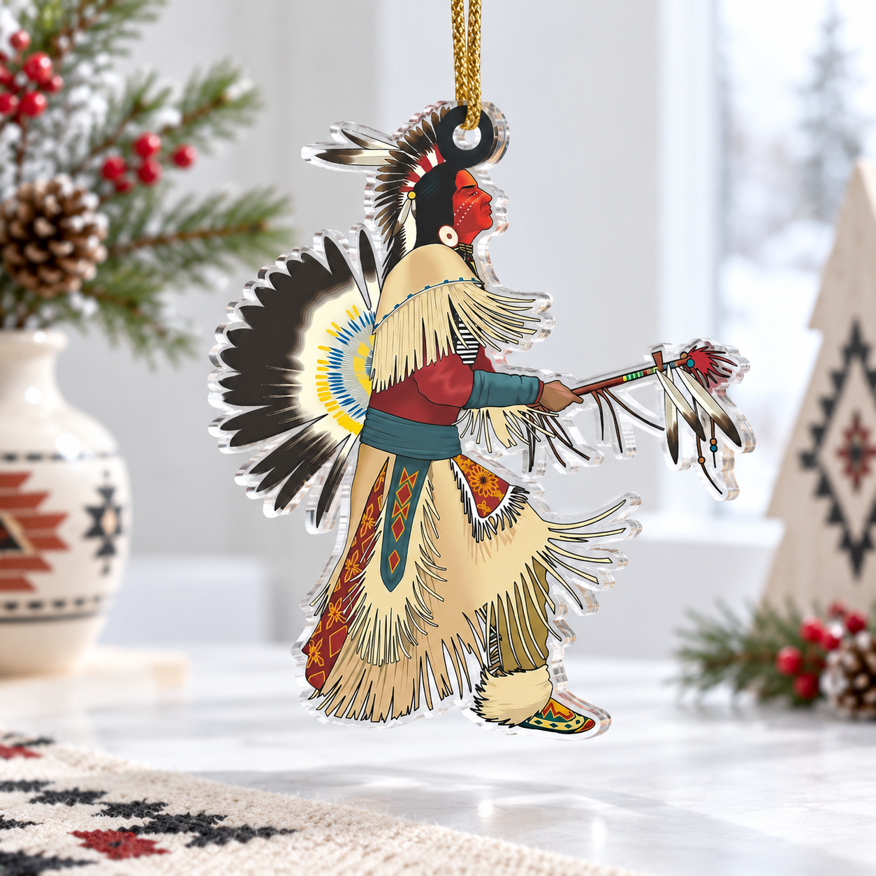 Native Chief American - Unique Gift Decor Flat Acrylic
