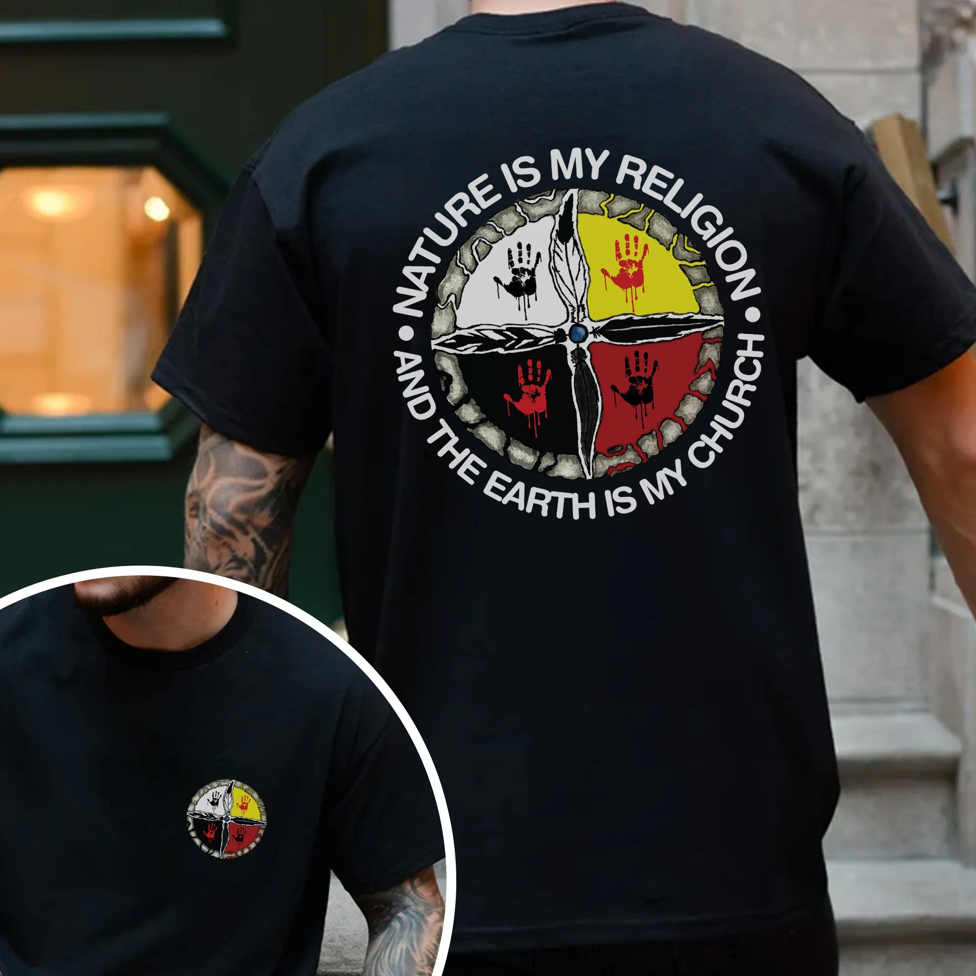 Nature Is My Religion And The Earth Is My Church Unisex T-Shirt/T-Shirt V-Neck/Hoodie/Sweatshirt - Two Sides N29