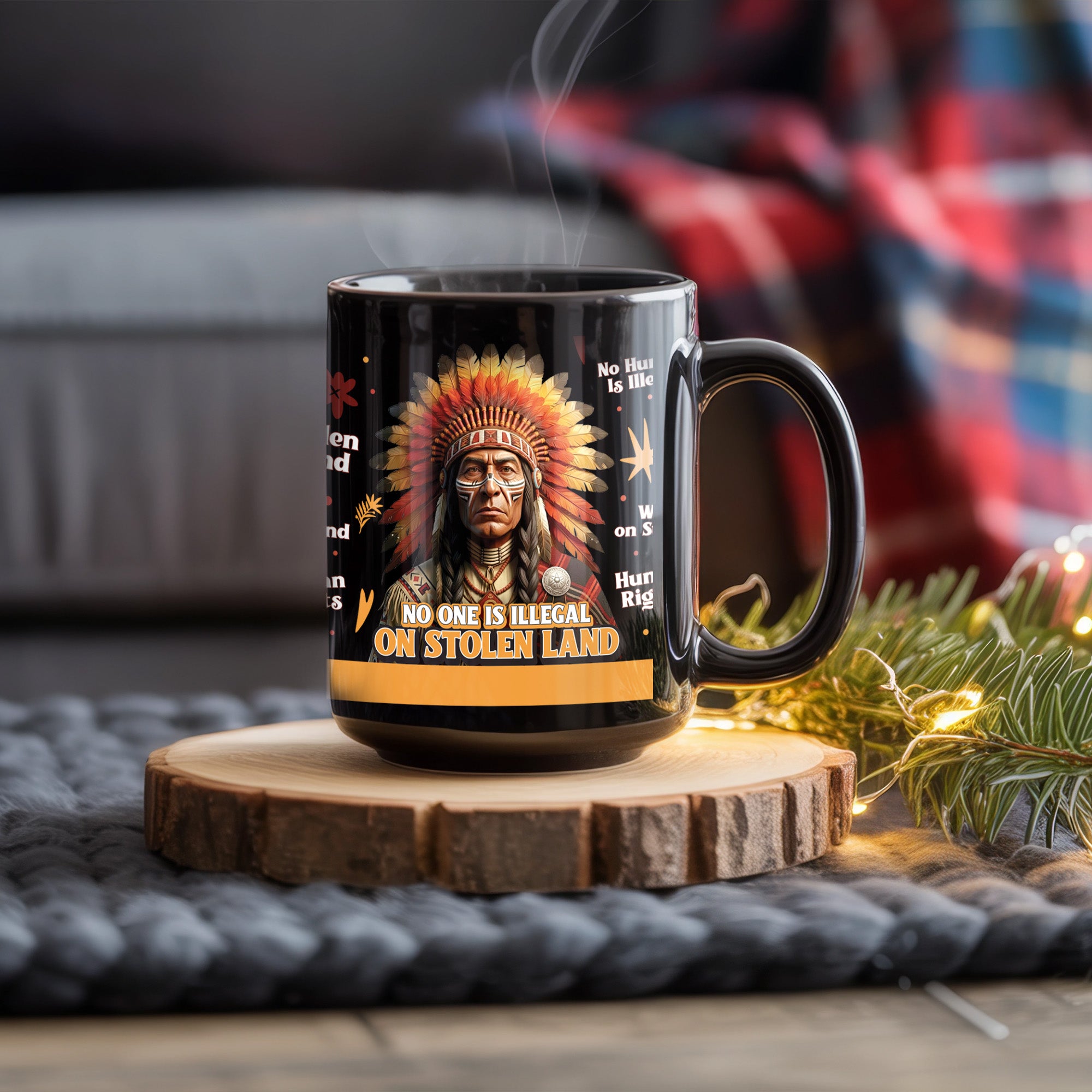 No One is Illegal On Stolen Land Indigenous Rights Native American Heritage Mug