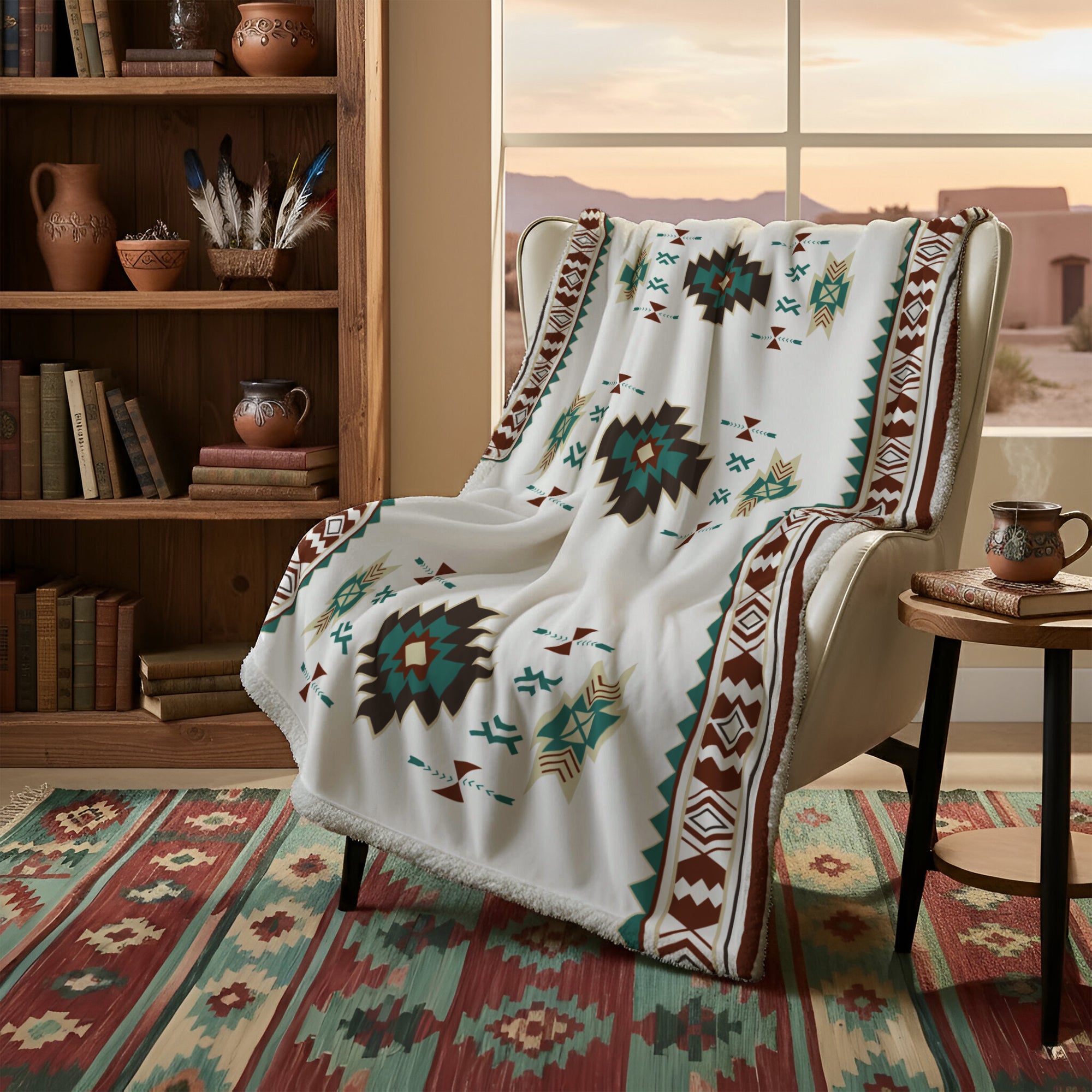 Sacred Spirit of the Earth Native American Cozy Fleece Blanket