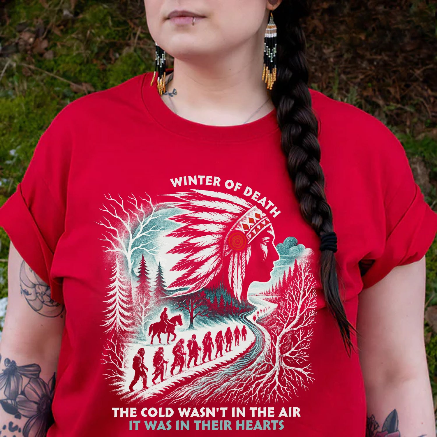 Winter of Death – Native Spirit - Unisex T-Shirt/T-Shirt V-Neck/Hoodie/Sweatshirt