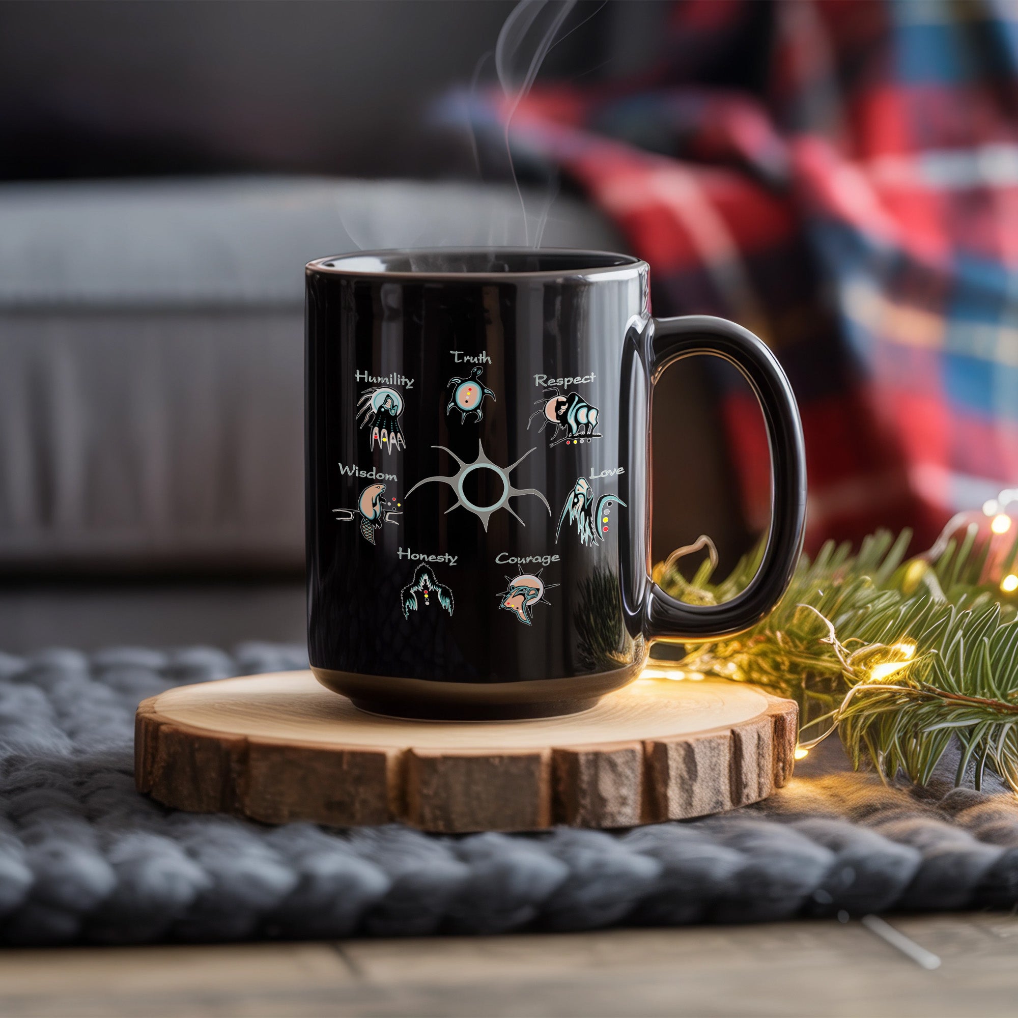 Seven Sacred Teachings Native American Heritage Coffee Mug