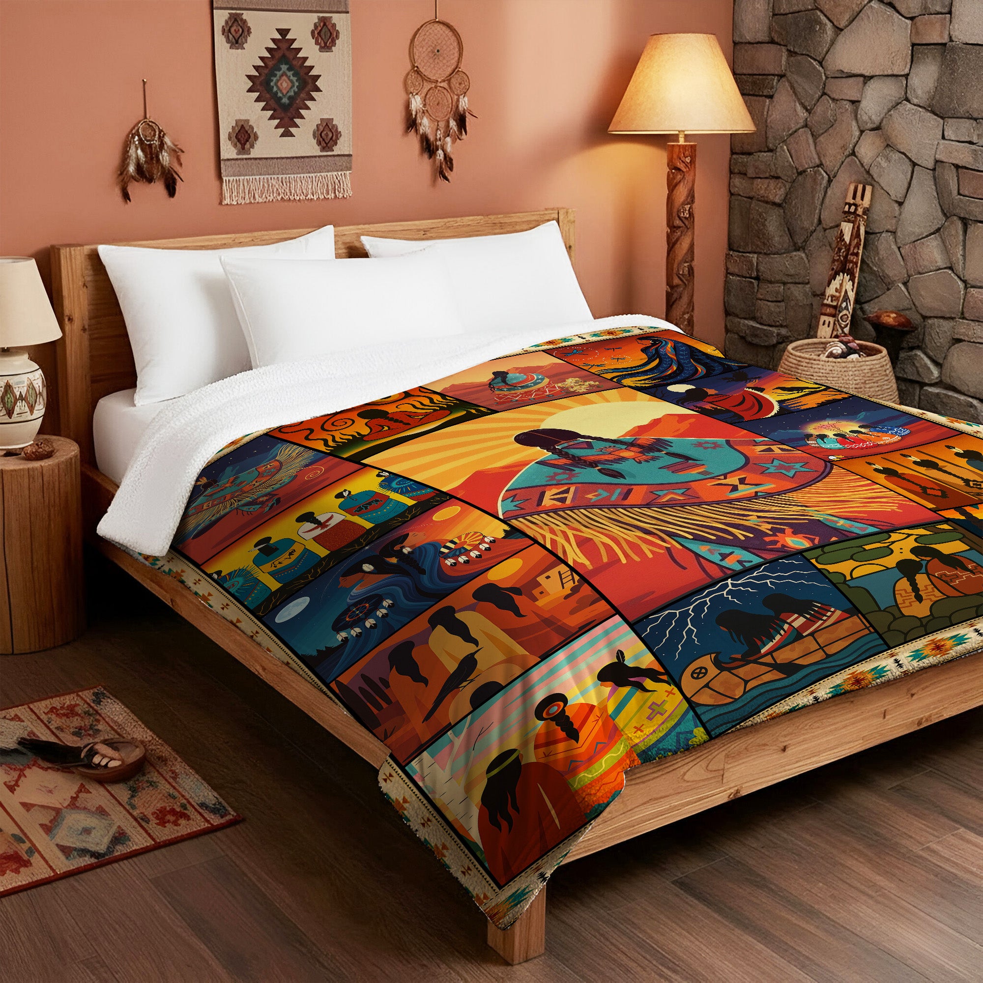 Essence of Indigenous Women Blanket Soft And Warm Fleece Blanket