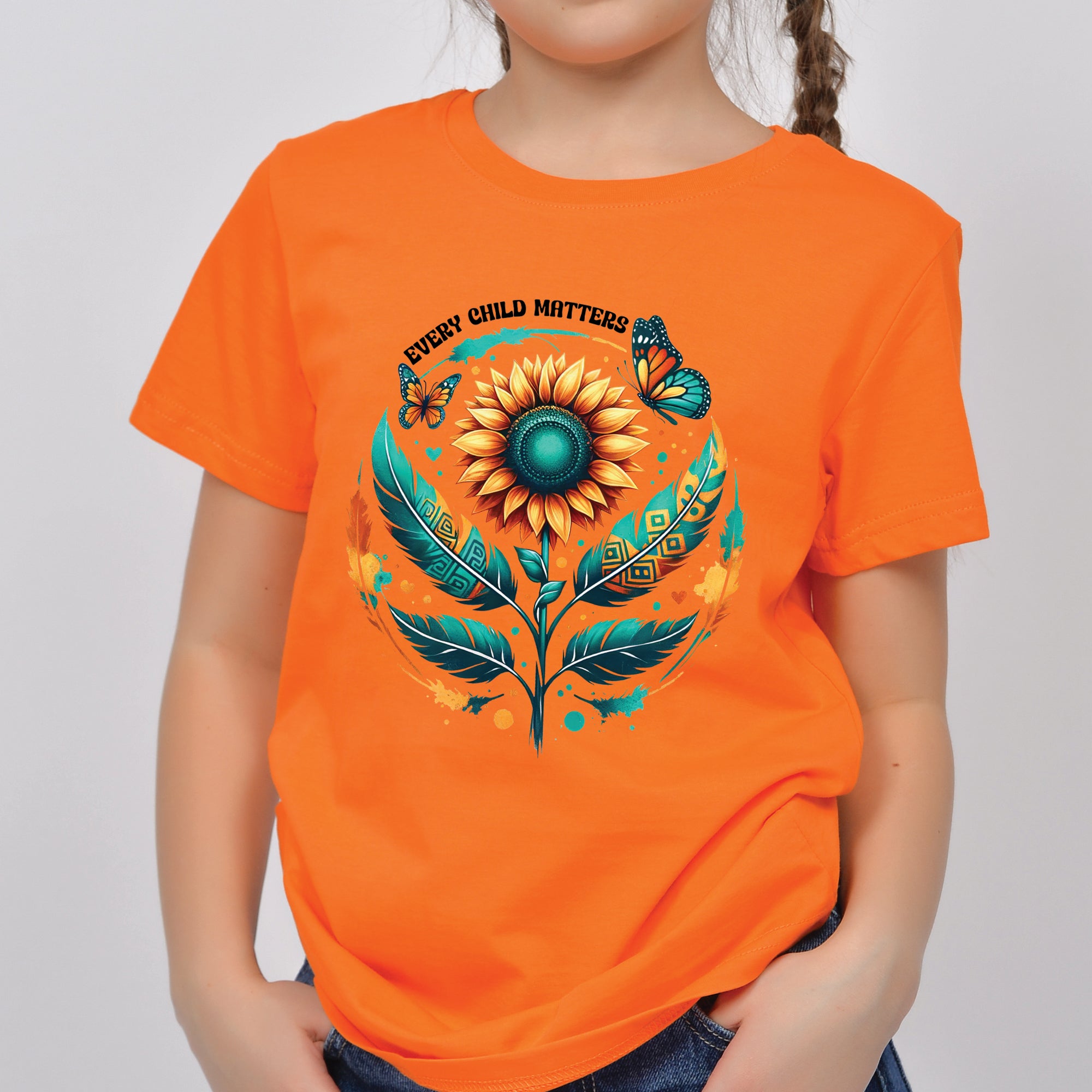Every Child Matters Sunflower Orange Native American Unisex T-Shirt/Hoodie/Sweatshirt