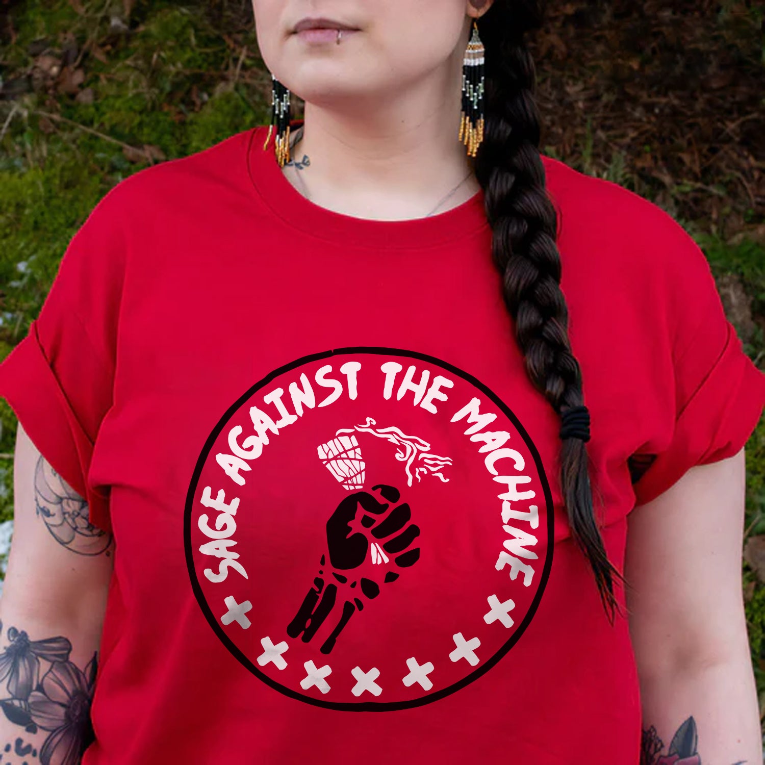 Sage Against The Machine Spiritual Power and Resistance Unisex T-shirt/T-shirt V-Neck/Hoodie/Sweatshirt 357