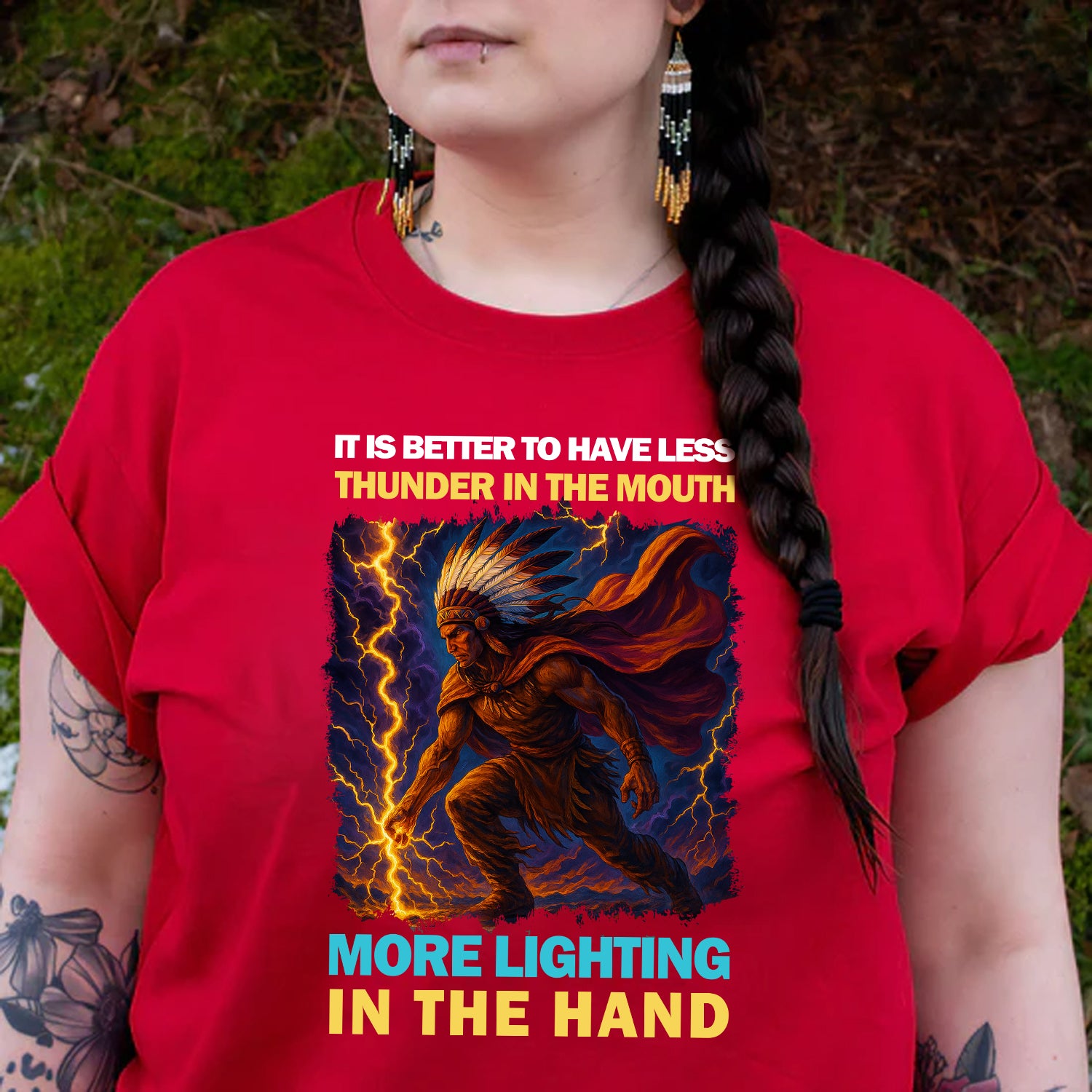 It Is Better To Have Less Thunder In The Mouth More Lighting In The Hand – Unisex T-Shirt/T-Shirt V-Neck/Hoodie/Sweatshirt