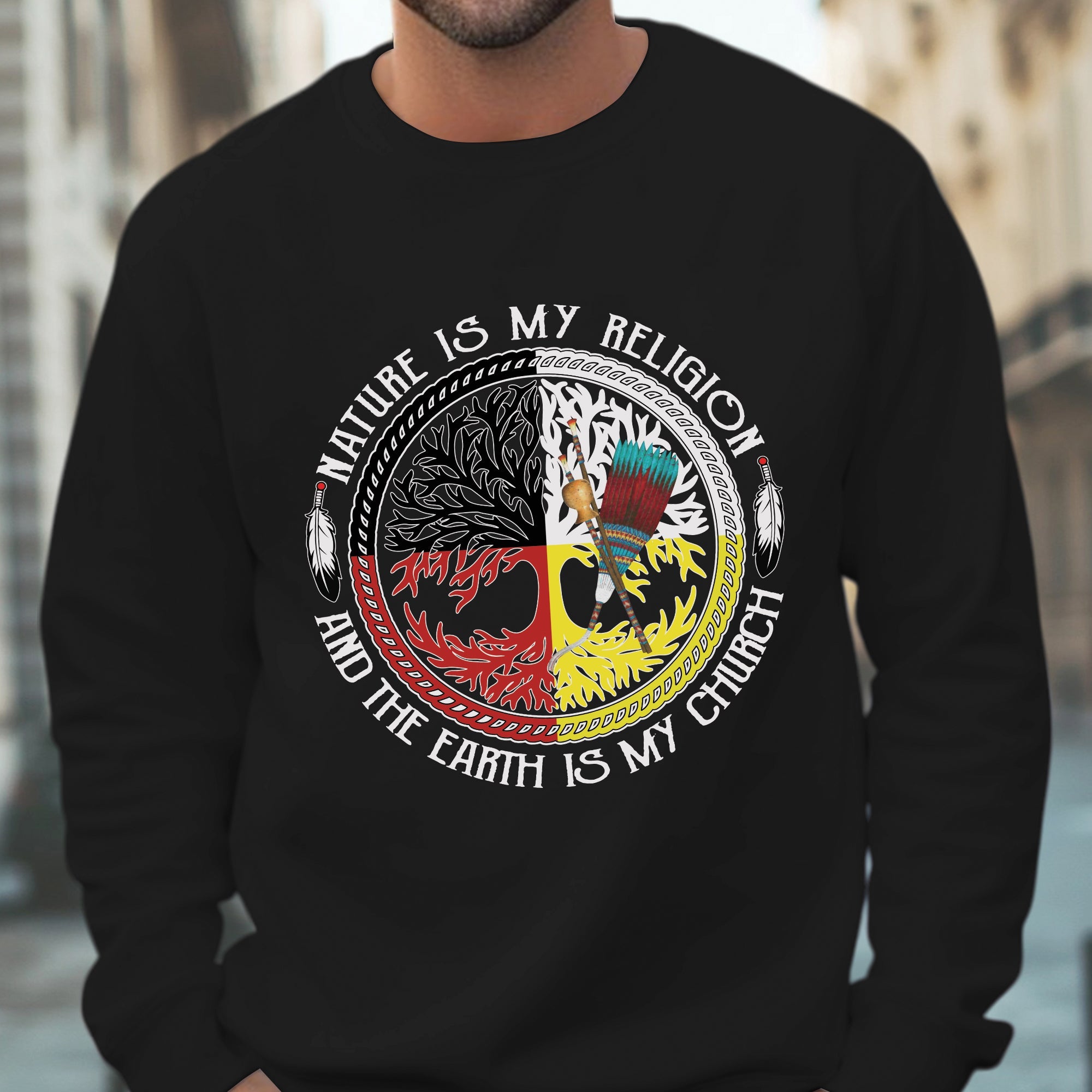 Nature Is My Religion And The Earth Is My Church Unisex T-shirt/T-shirt V-Neck/Hoodie/Sweatshirt - N34