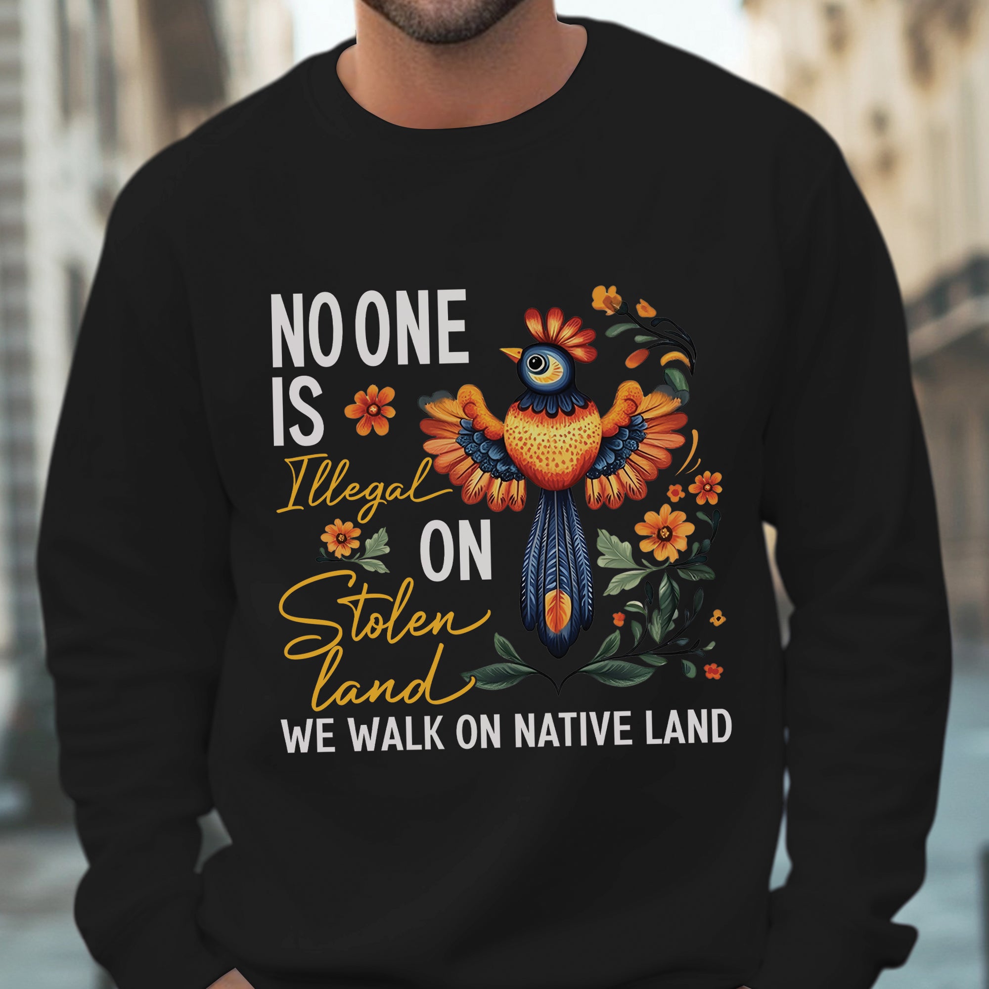 No One Is Illegal On Stolen Land - Unisex T-Shirt/T-Shirt V-Neck/Hoodie/Sweatshirt N57