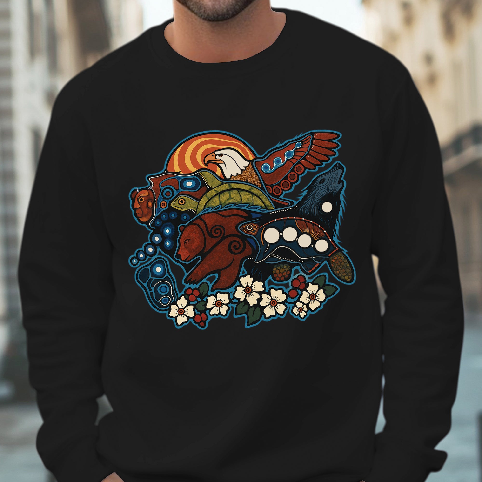 Seven Sacred Teachings Animal Native Wisdom Indigenous Culture Unisex T-Shirt/T-Shirt V-Neck/Hoodie/Sweatshirt