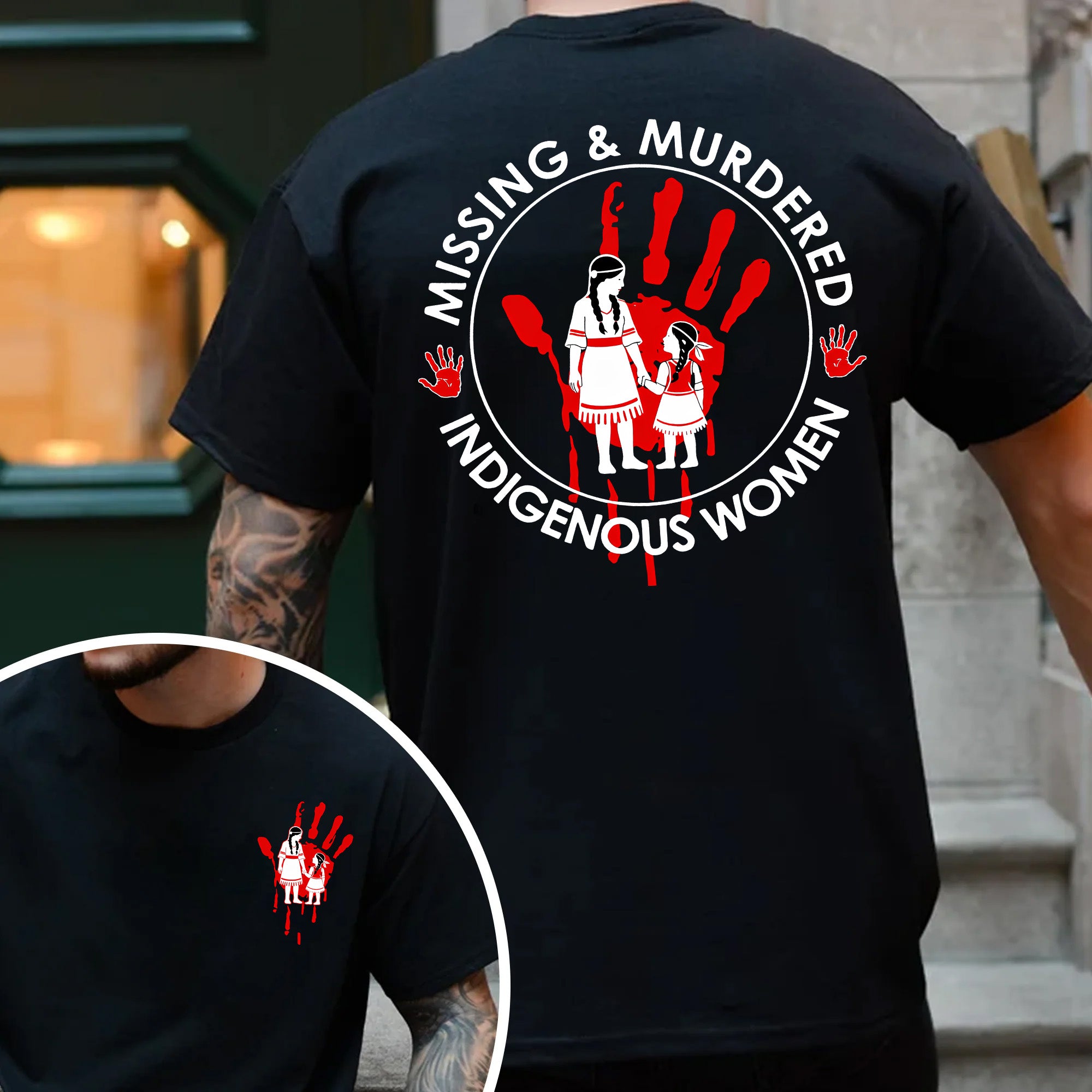 [Two Sides] Missing and Murdered Indigenous Women Unisex T-shirt/T-shirt V-Neck/Hoodie/Sweatshirt - N396