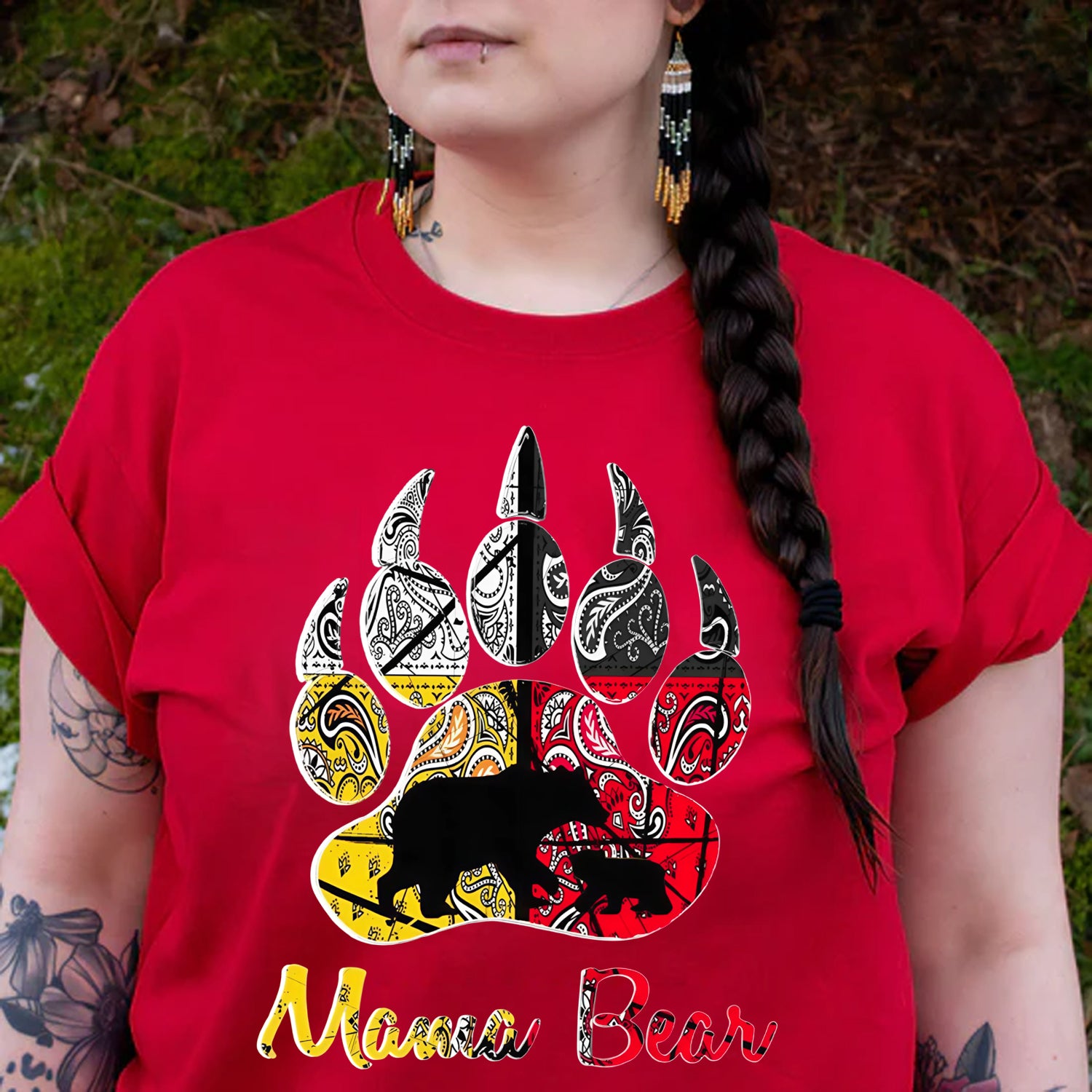 Bear Paw Mama - Unisex T-Shirt/T-Shirt V-Neck/Hoodie/Sweatshirt