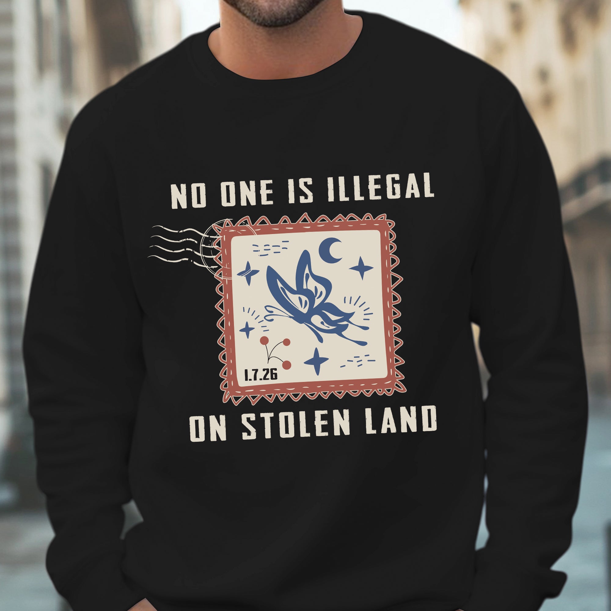No One Is Illegal On Stolen Land - Indigenous Empowerment Unisex T-shirt/V-neck T-shirt/Hoodie/Sweatshirt
