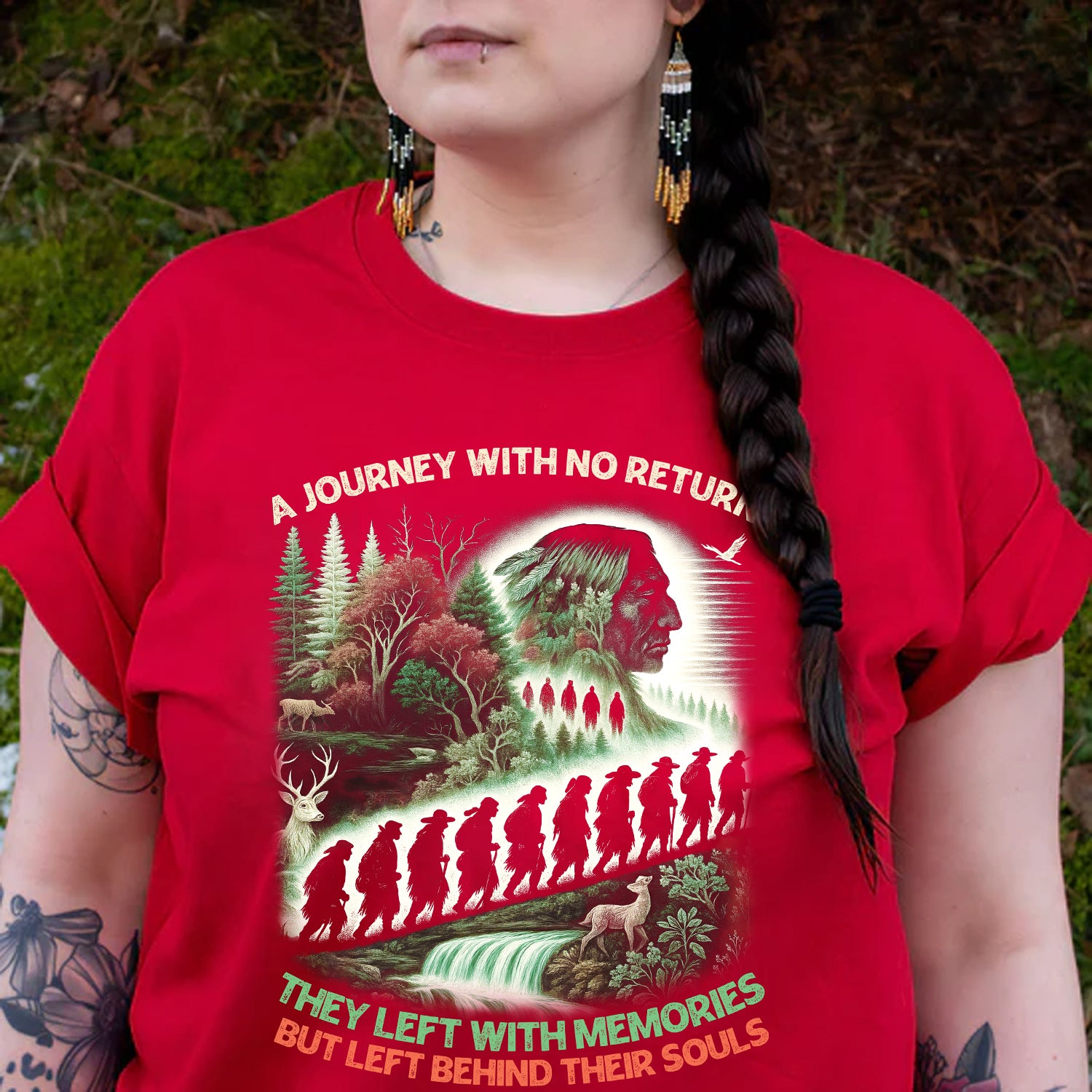 A Journey with No Return - Native Spirit Memorial - Unisex T-Shirt/T-Shirt V-Neck/Hoodie/Sweatshirt