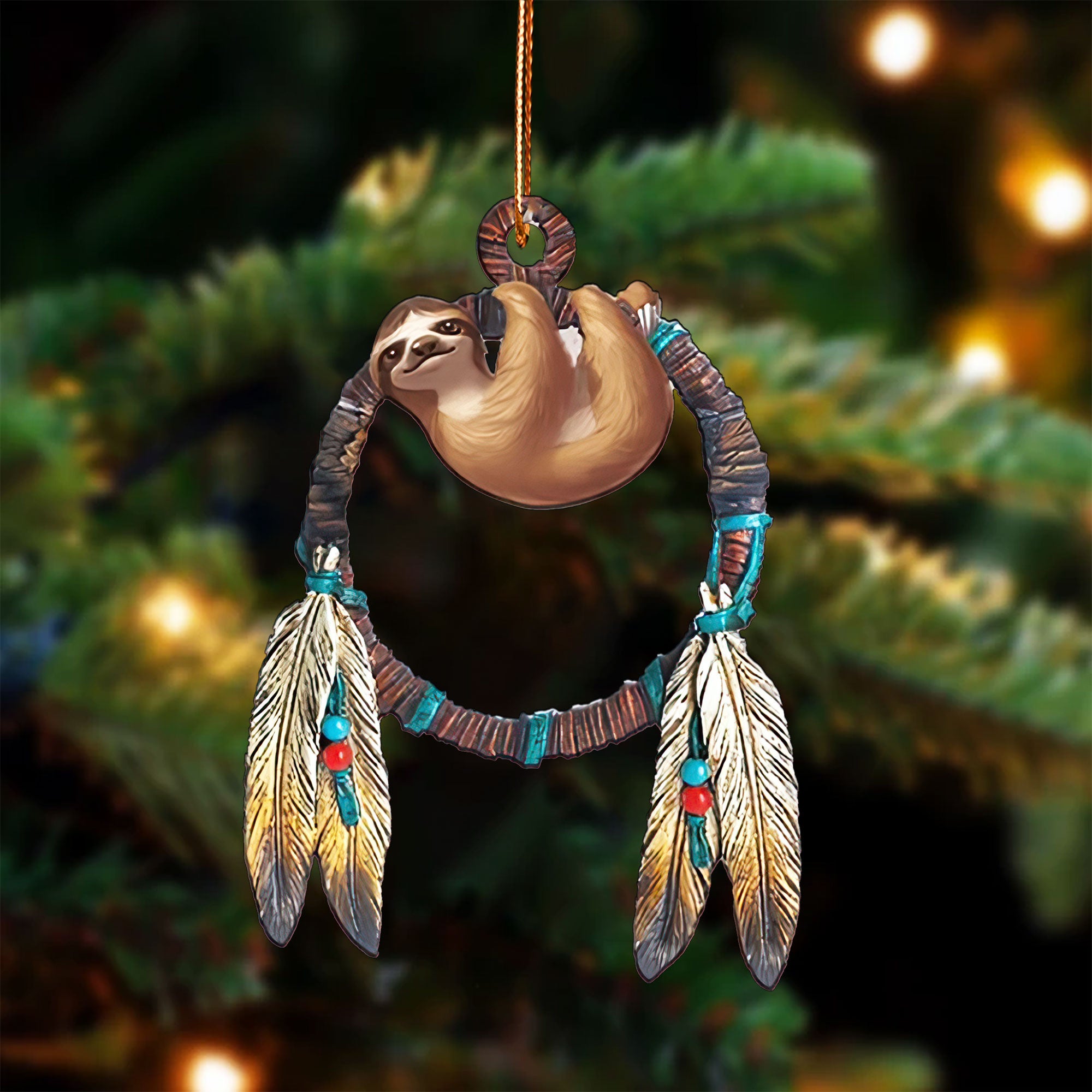 Sloth Native American - Unique Gift Decor Flat Acrylic