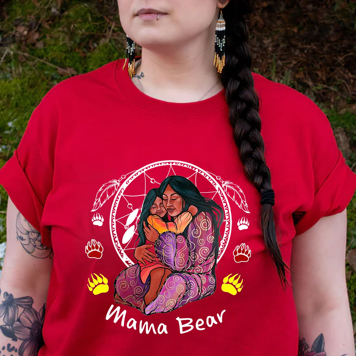 Mama Bear – Embracing Love and Strength Tee Unisex T-Shirt/T-Shirt V-Neck/Hoodie/Sweatshirt