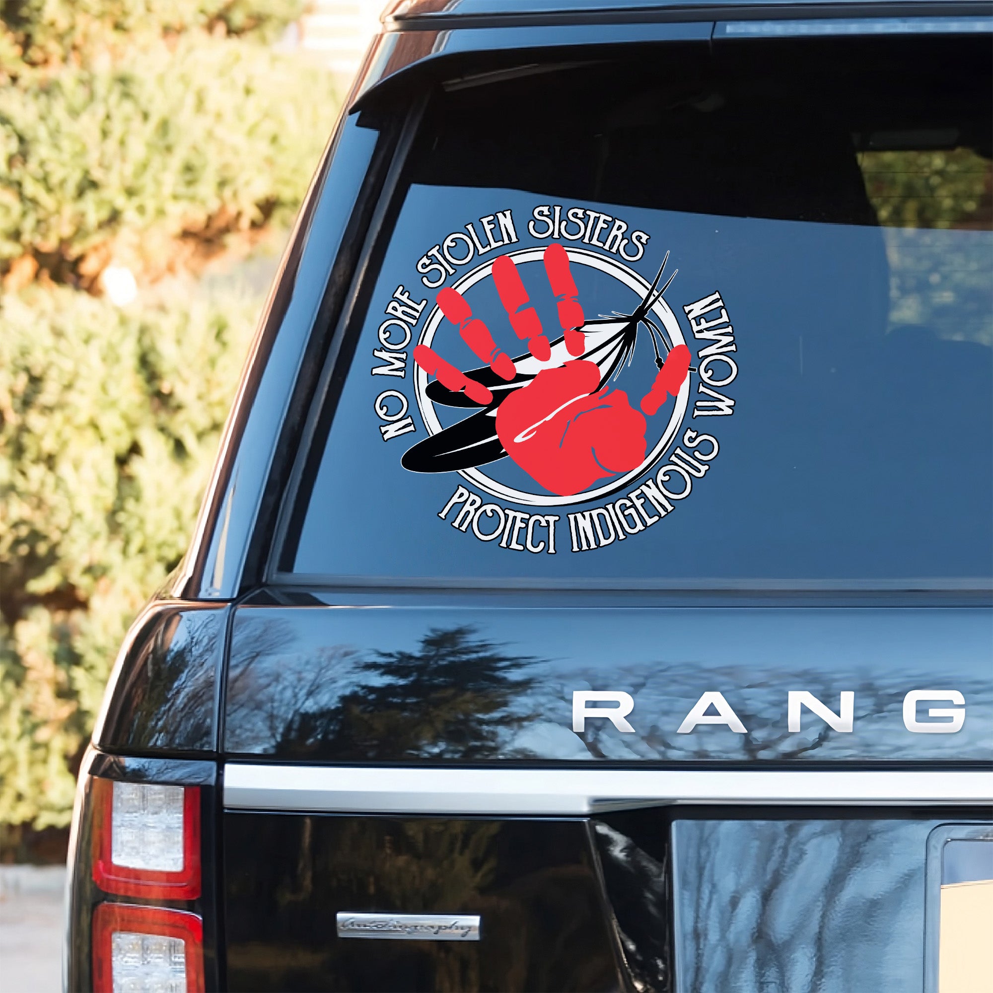 No More Stolen Sisters Red Hand Decal - Protect Indigenous Women