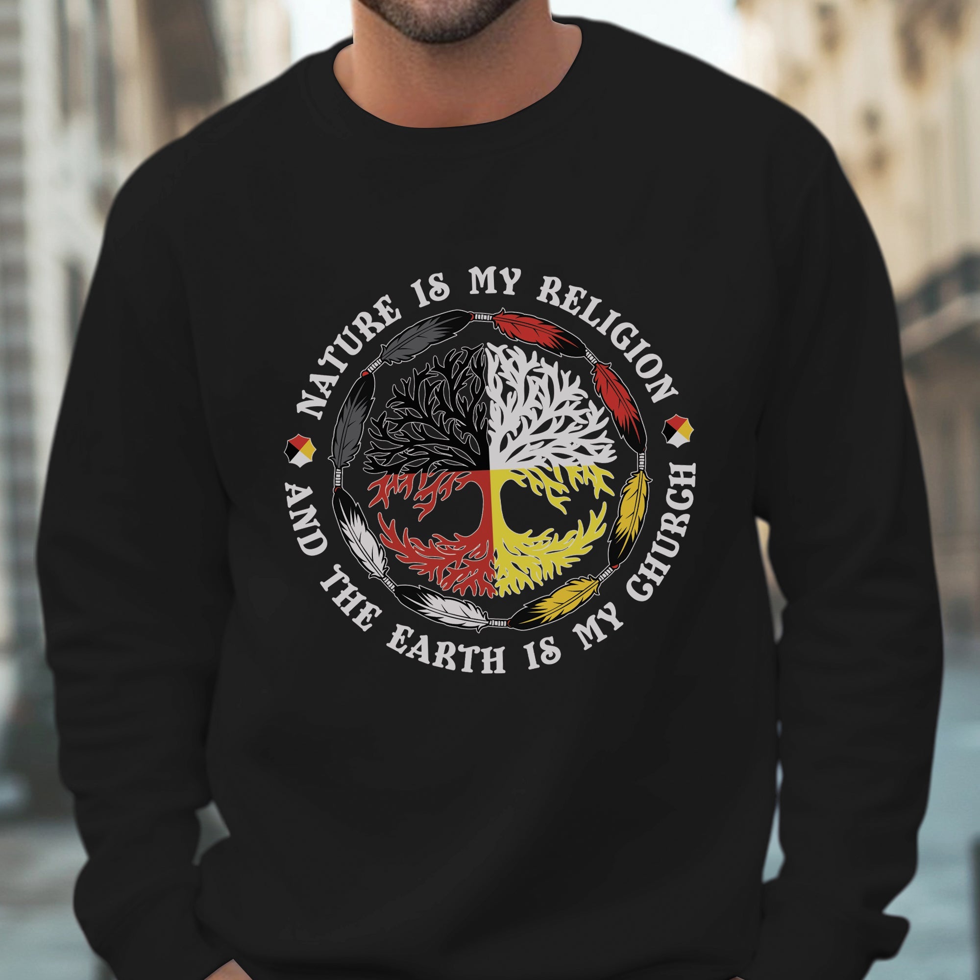Nature Is My Religion And The Earth Is My Church Unisex T-shirt/T-shirt V-Neck/Hoodie/Sweatshirt - N37